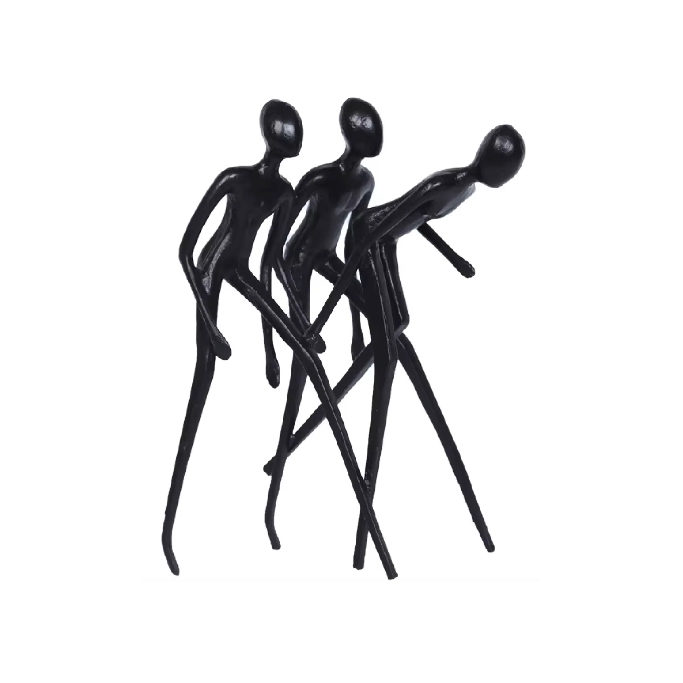 Abstract Dancing Trio Sculpture – Modern Metal Décor - Image 8
