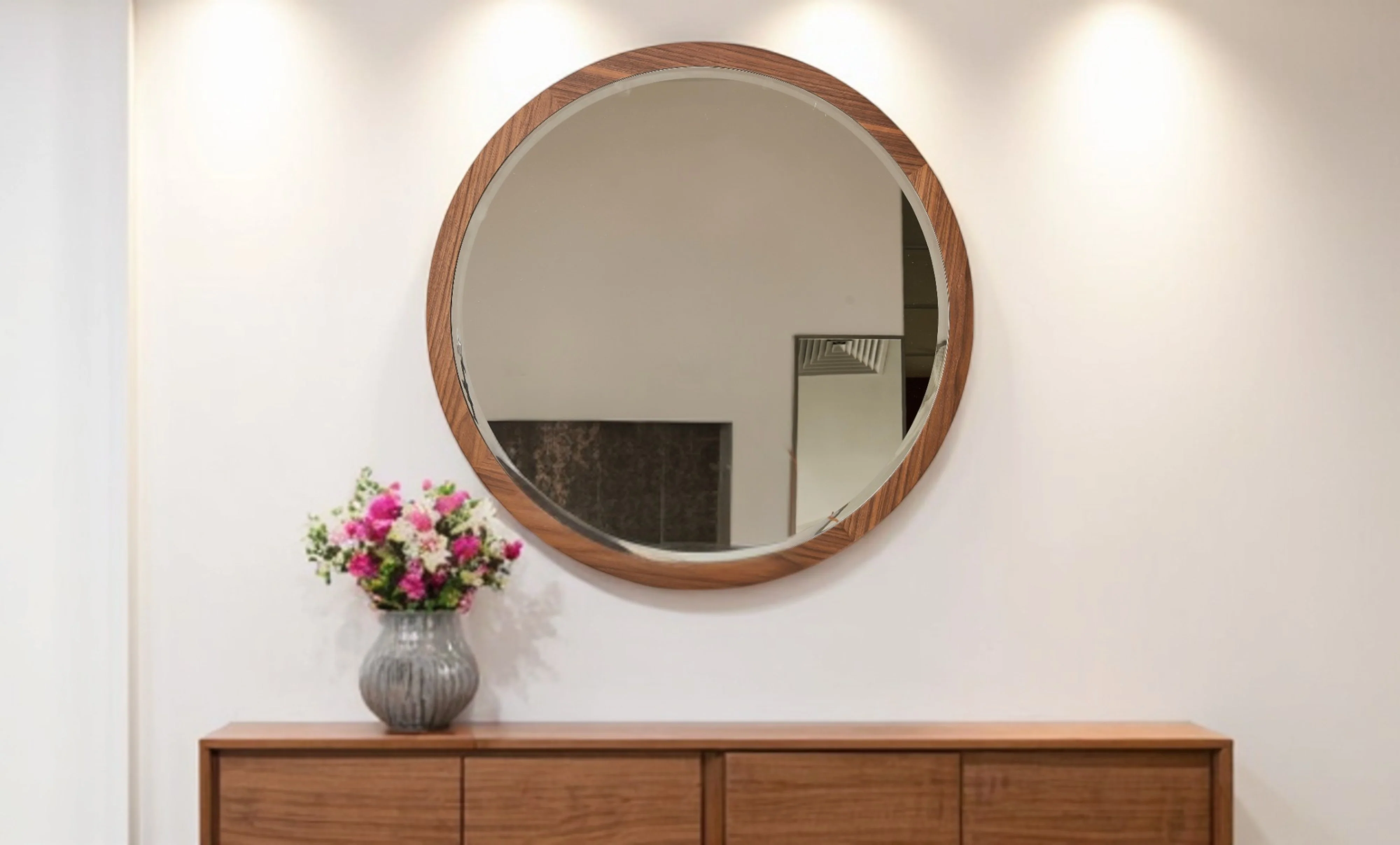 Alba Large Round Wall Mirror (90 cm)