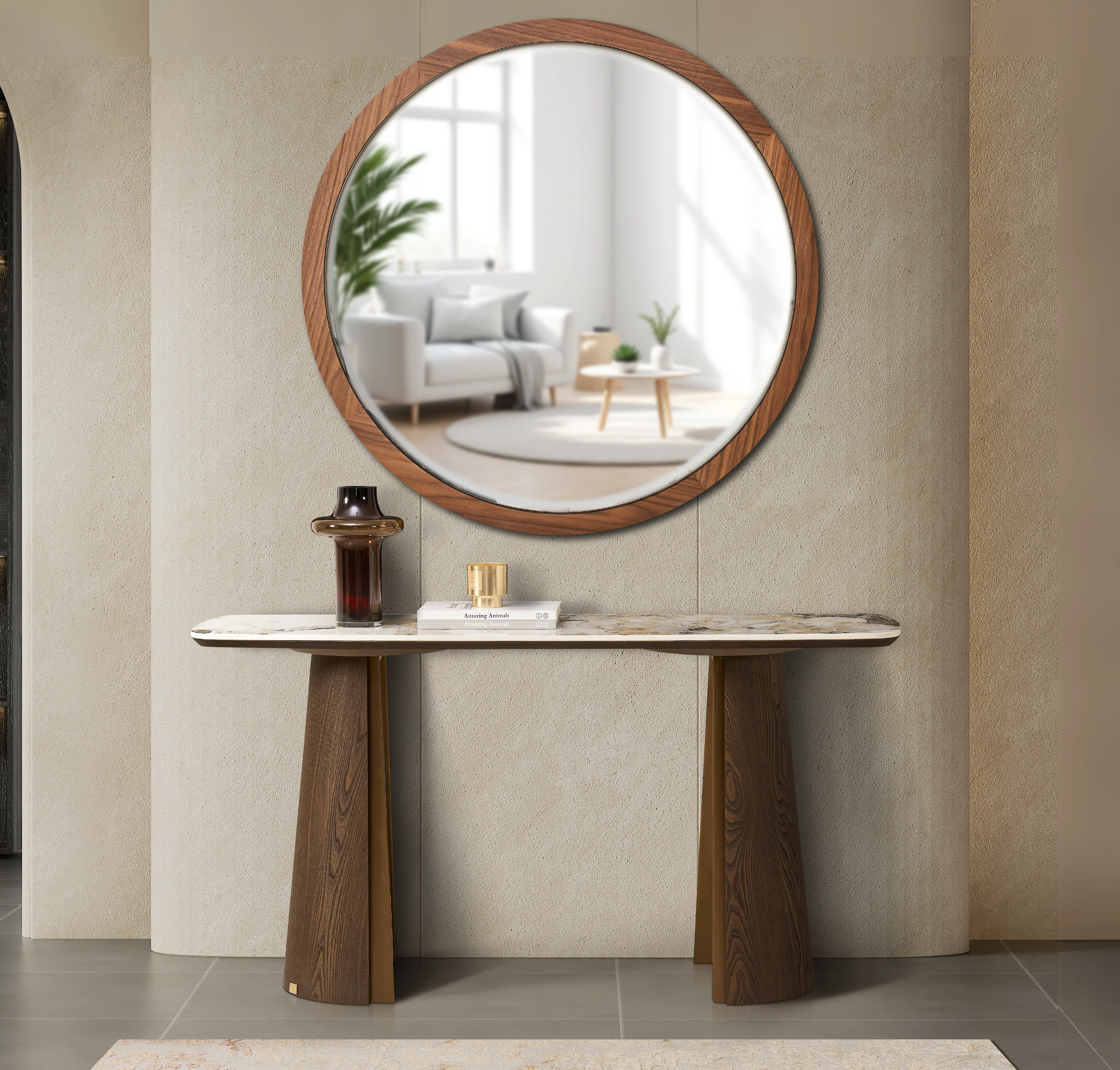 Alba Large Round Wall Mirror (90 cm) - Image 2