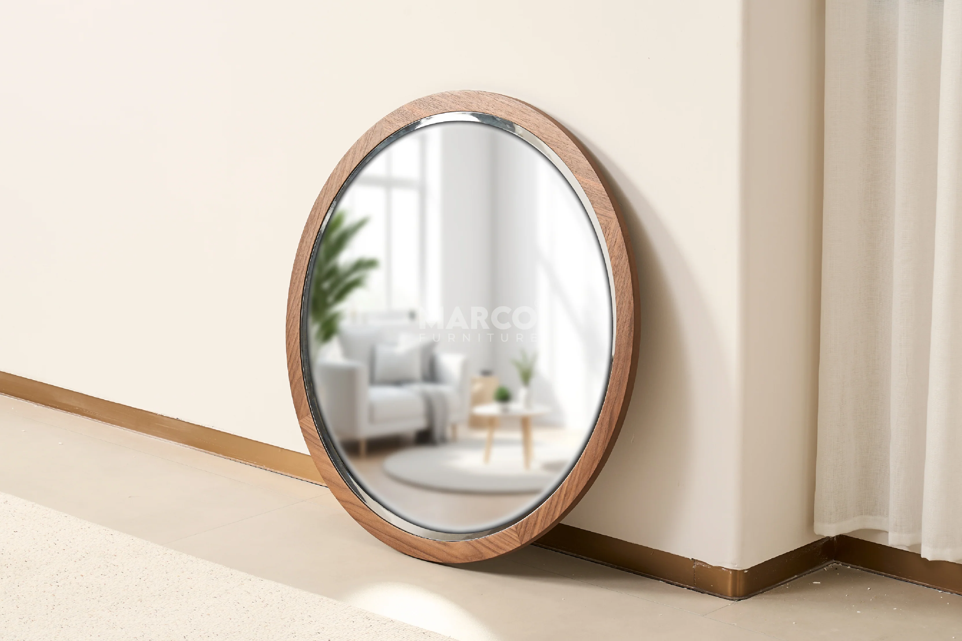 Alba Large Round Wall Mirror (90 cm) - Image 3