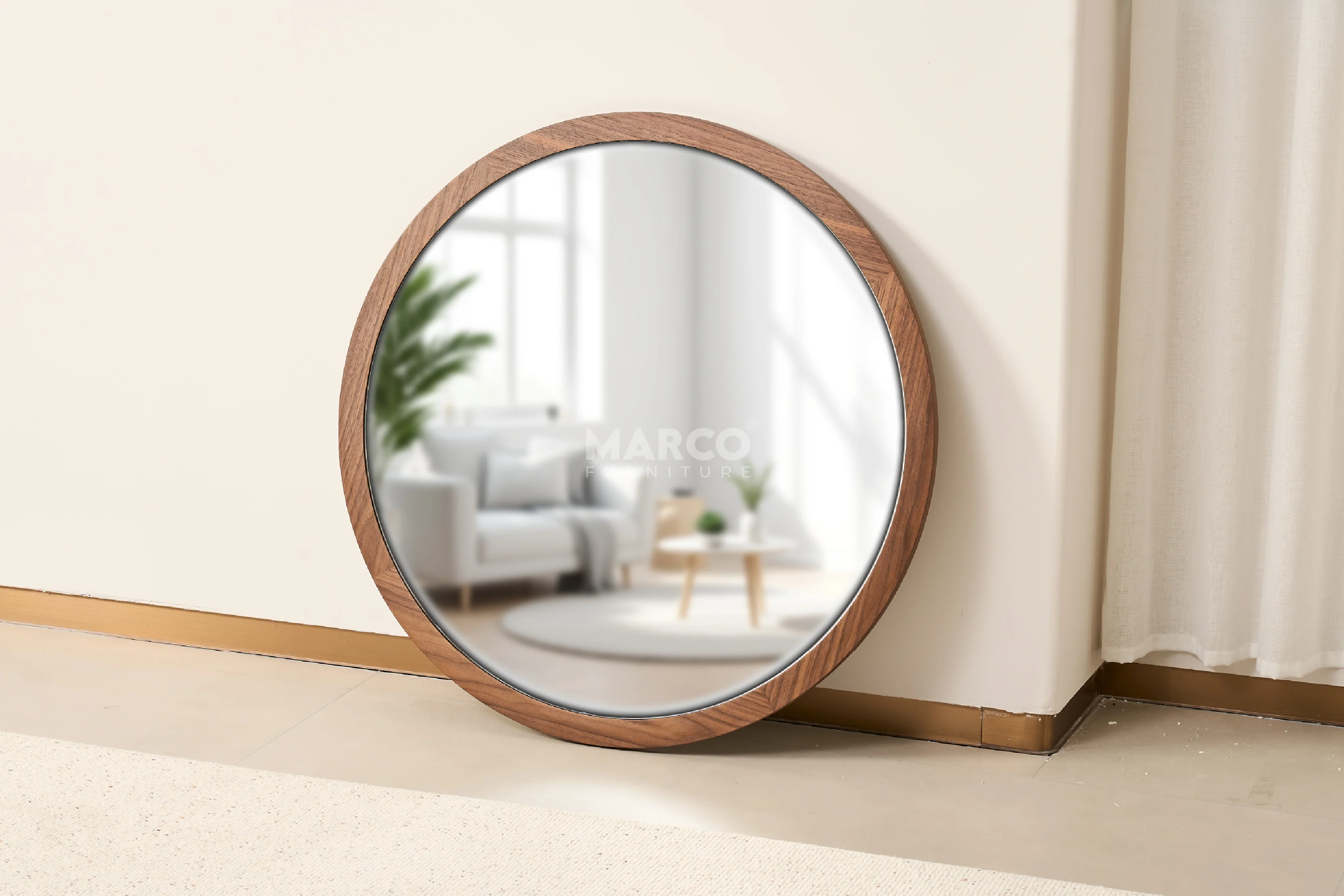 Alba Large Round Wall Mirror (90 cm) - Image 4