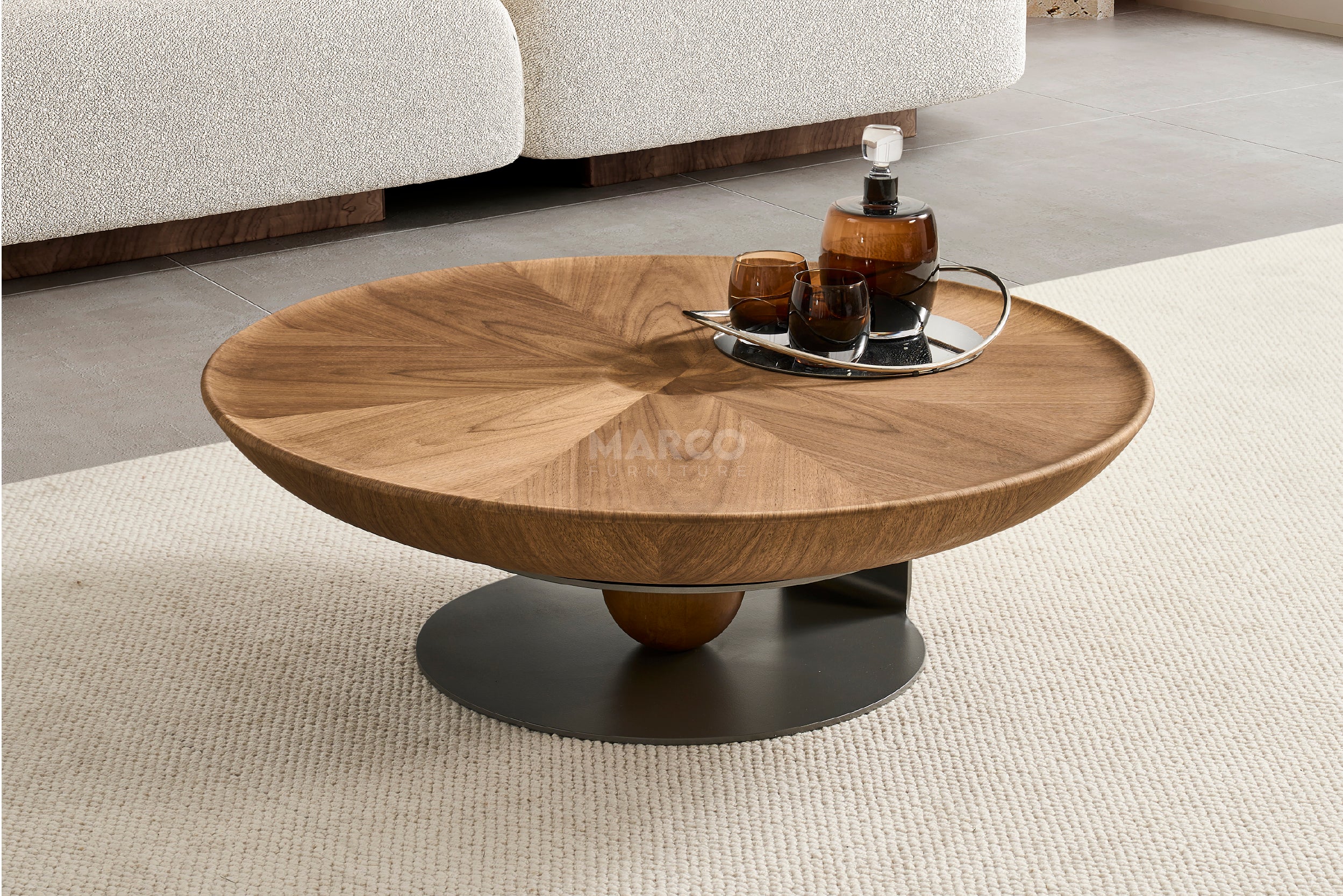 Amazon Nesting Coffee Table with Glass Top Side Table (Set of 2) - Image 4