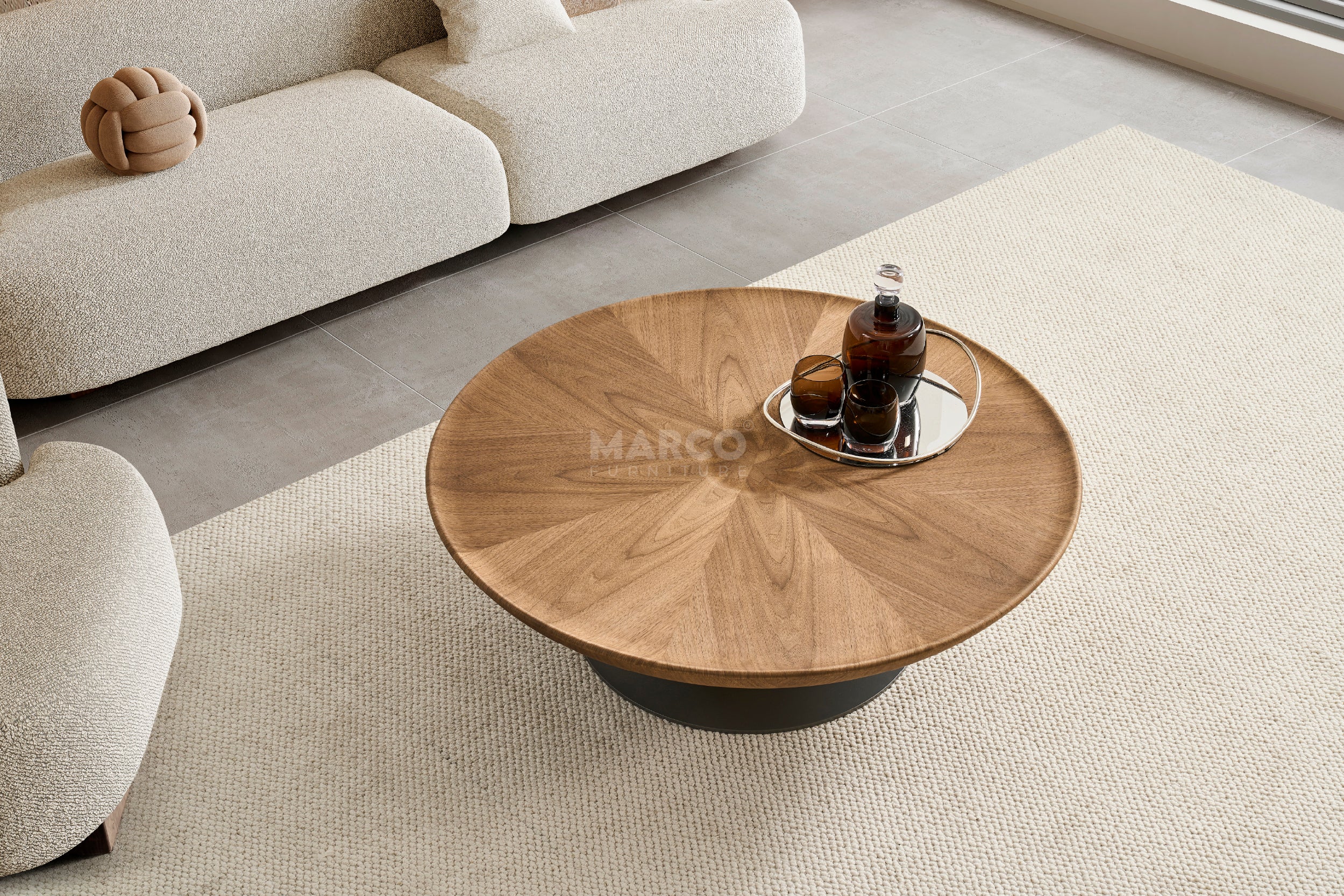 Amazon Nesting Coffee Table with Glass Top Side Table (Set of 2) - Image 6