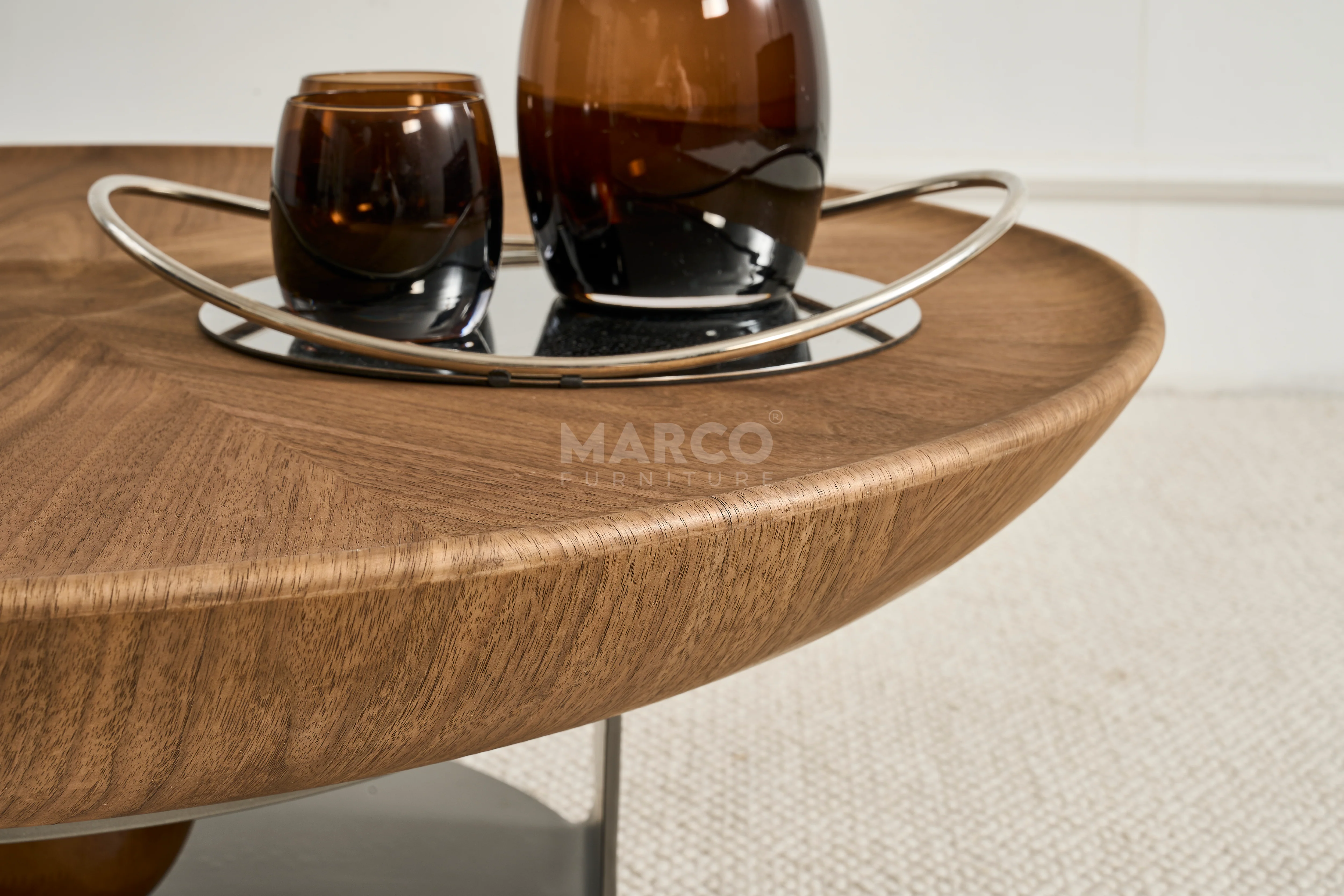 Amazon Nesting Coffee Table with Glass Top Side Table (Set of 2) - Image 9