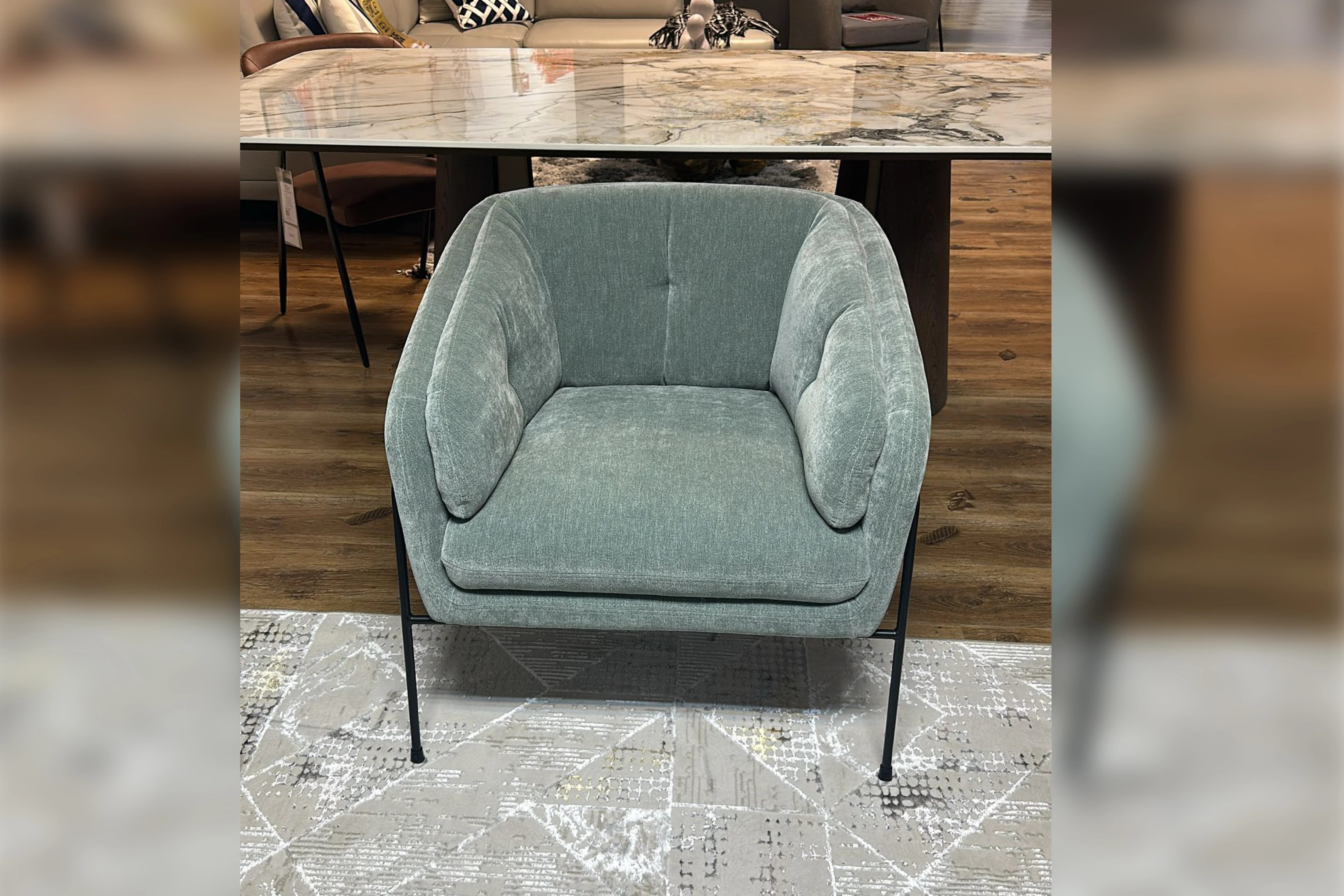 Amelia Fabric Accent Chair – Modern Lounge Chair - Image 3