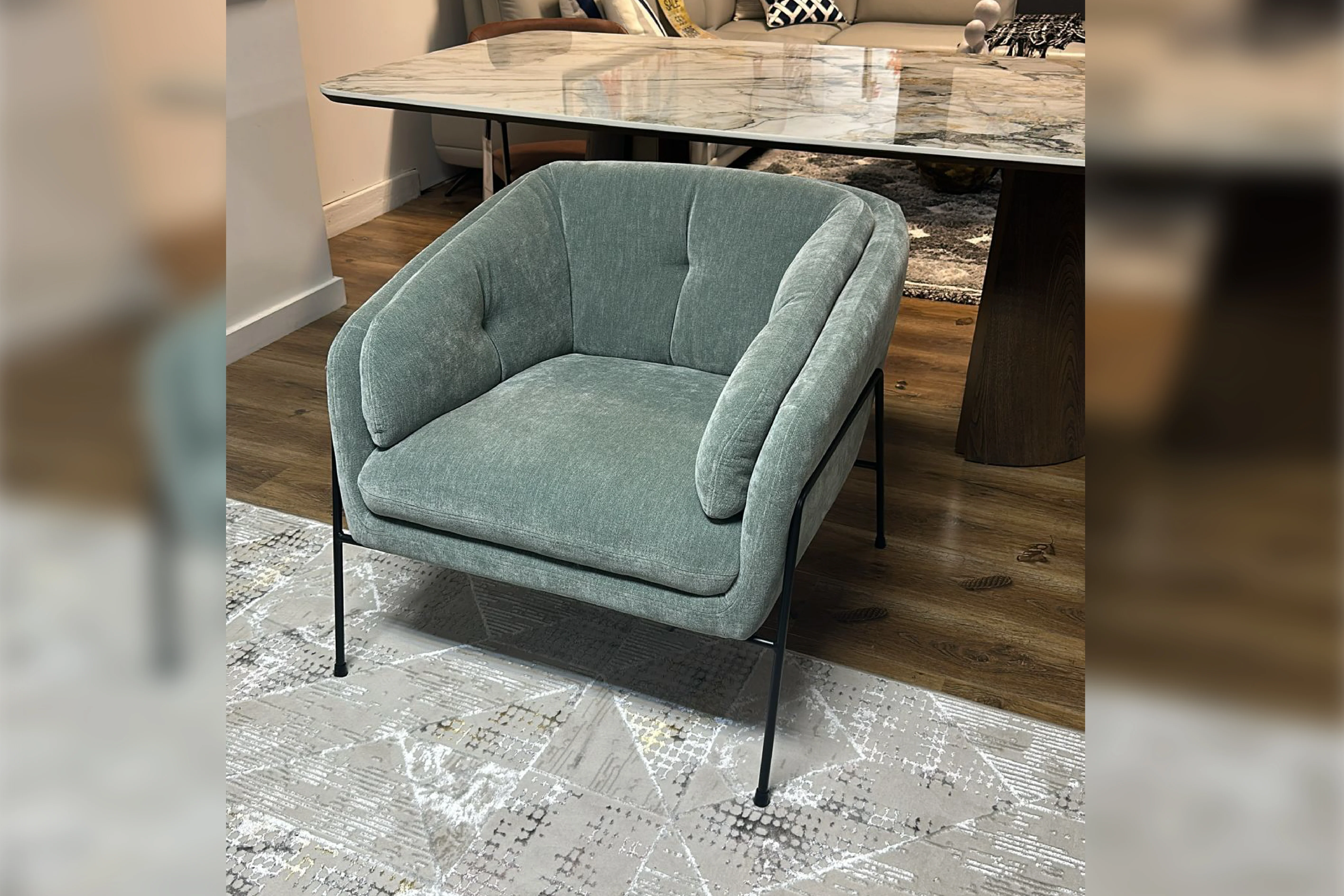 Amelia Fabric Accent Chair – Modern Lounge Chair - Image 4