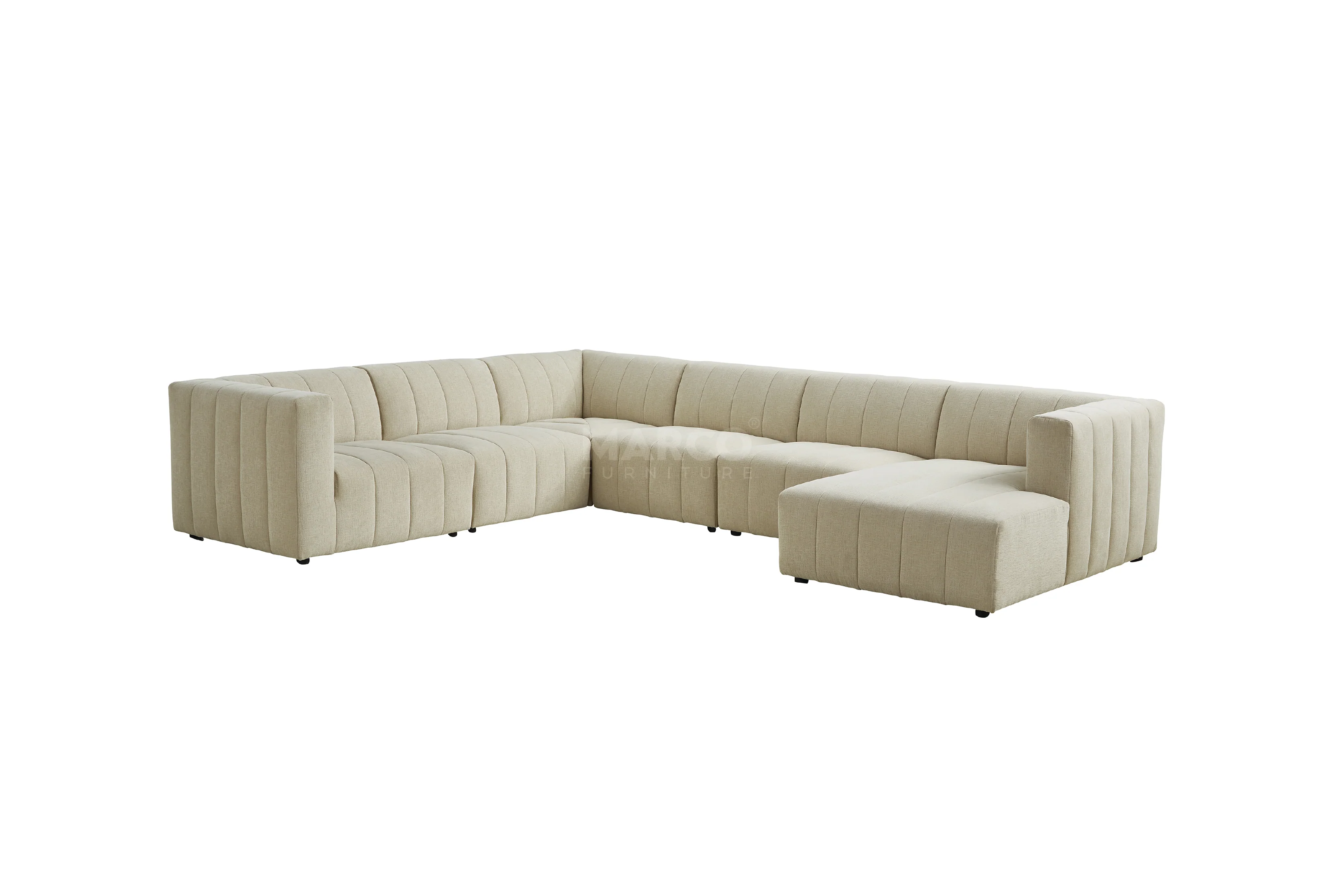 Amsterdam Modular Corner Lounge - Contemporary Fabric Sectional Sofa - Image 16