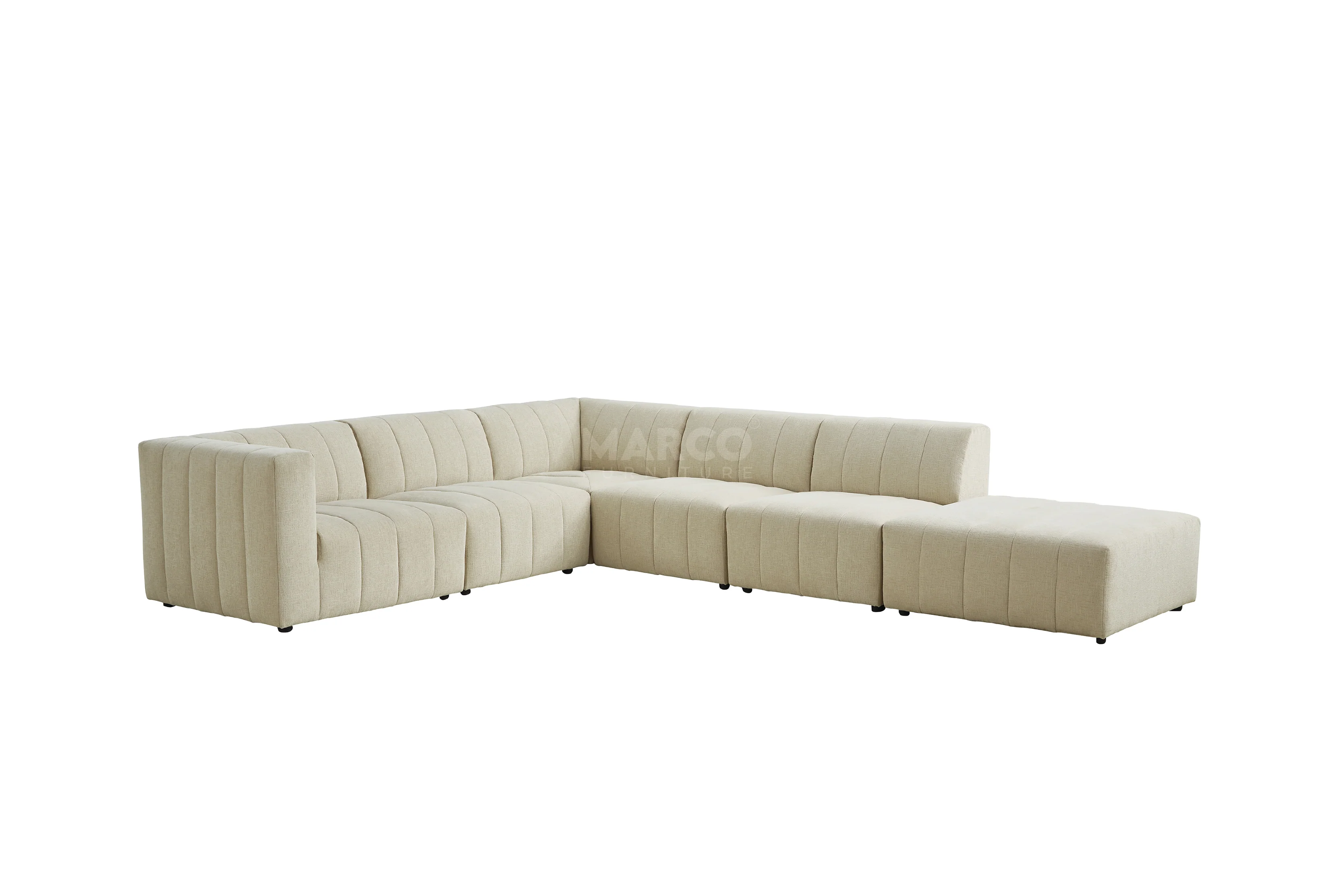 Amsterdam Modular Corner Lounge - Contemporary Fabric Sectional Sofa - Image 17