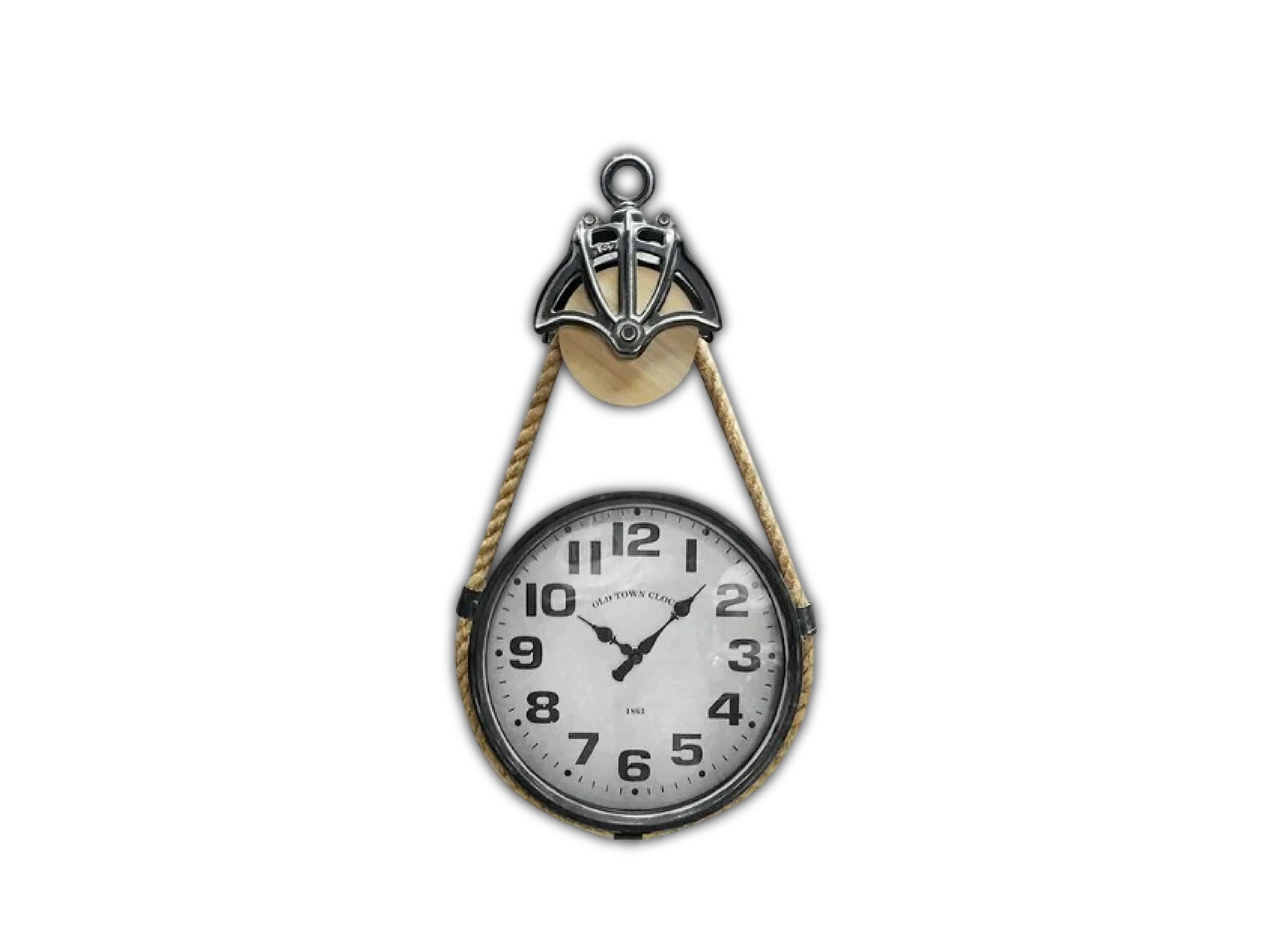 Early Settler Rope Hanging Wall Clock (90 cm) - Image 2