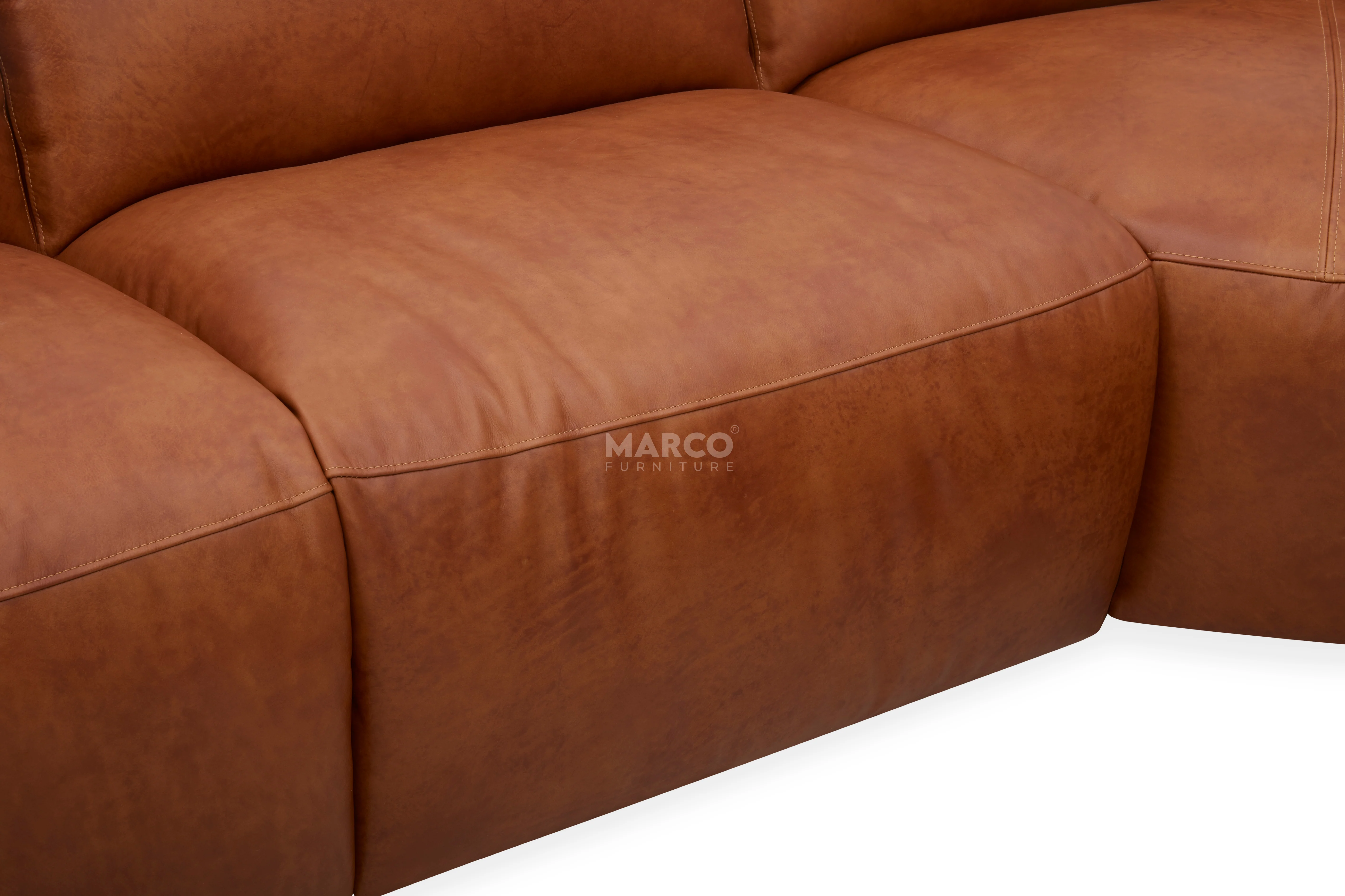 Arizona Leather Recliner Sofa with Chaise & Adjustable Headrests - Image 13