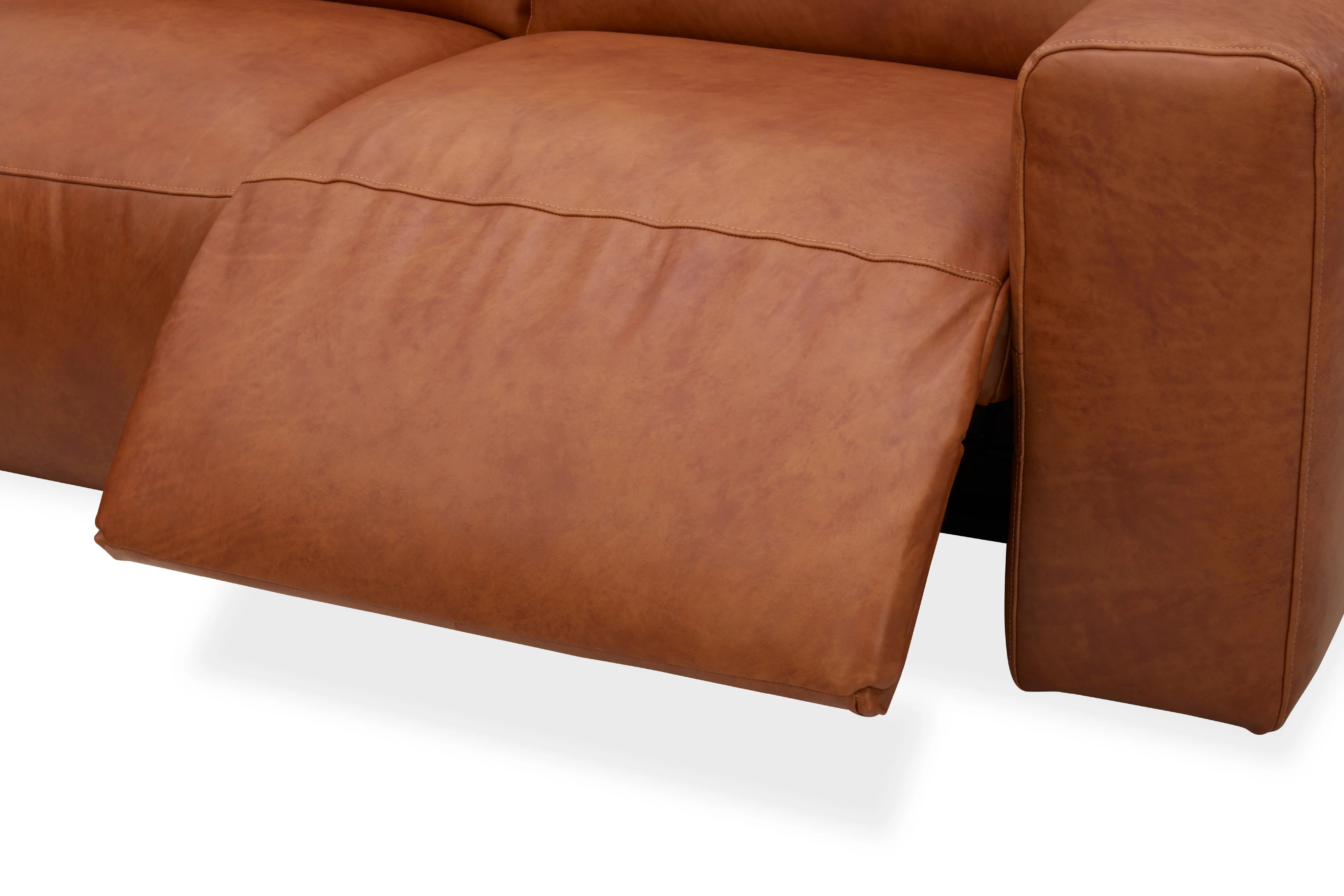 Arizona Leather Recliner Sofa with Chaise & Adjustable Headrests - Image 15