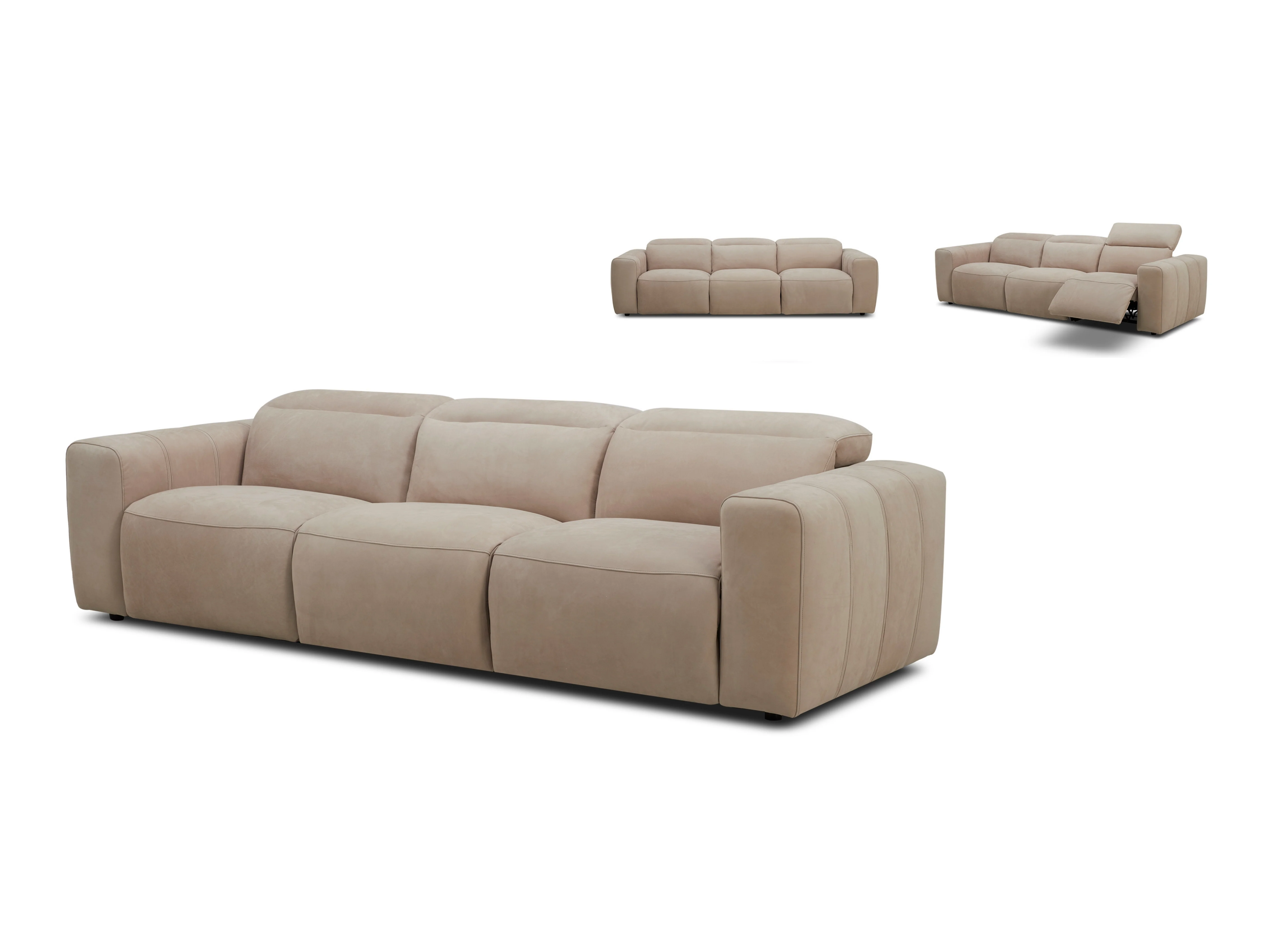 Arizona Leather Recliner Sofa with Chaise & Adjustable Headrests - Image 17