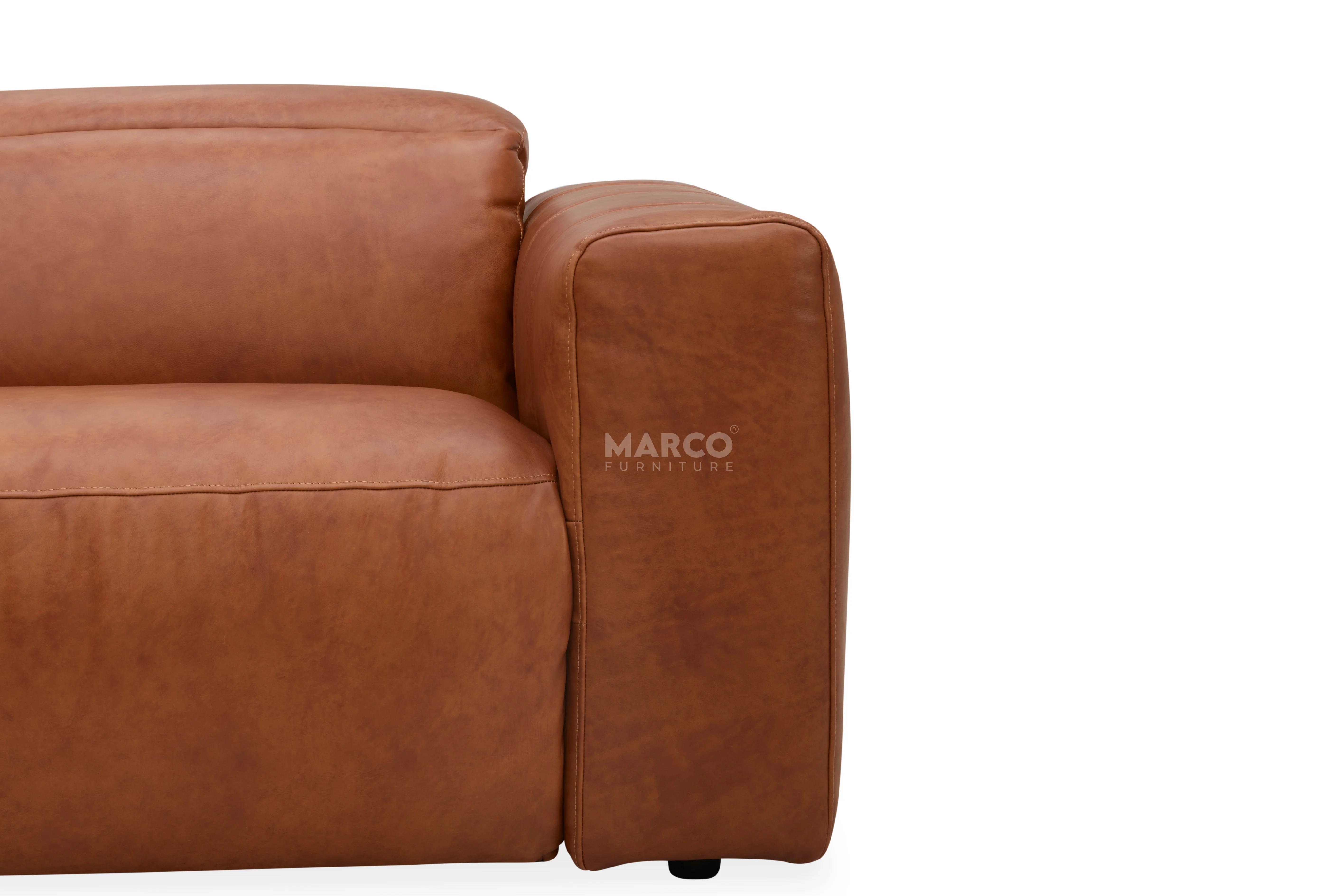 Arizona Leather Recliner Sofa with Chaise & Adjustable Headrests - Image 7