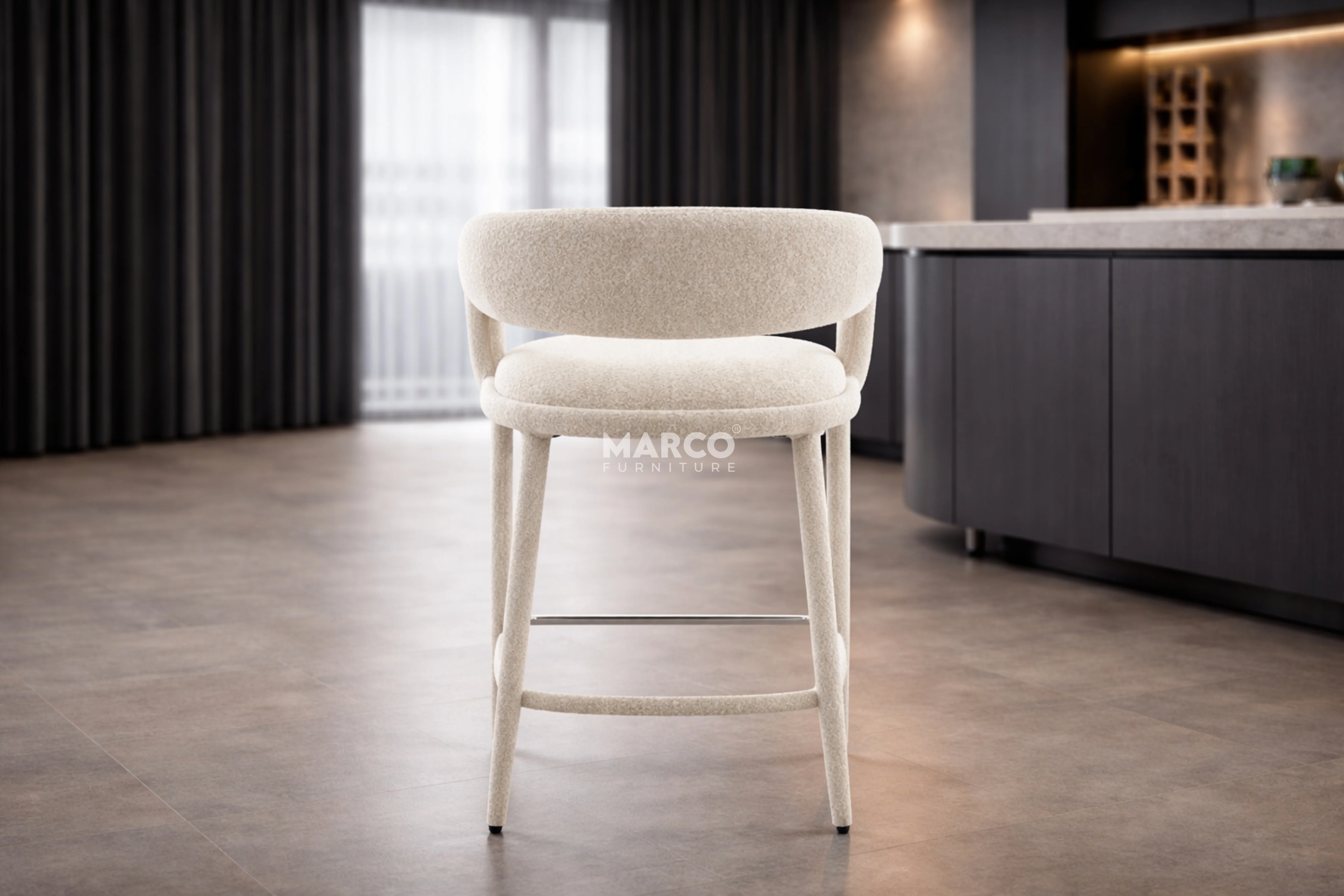 Aspen Fabric Bar Stool - Image 4