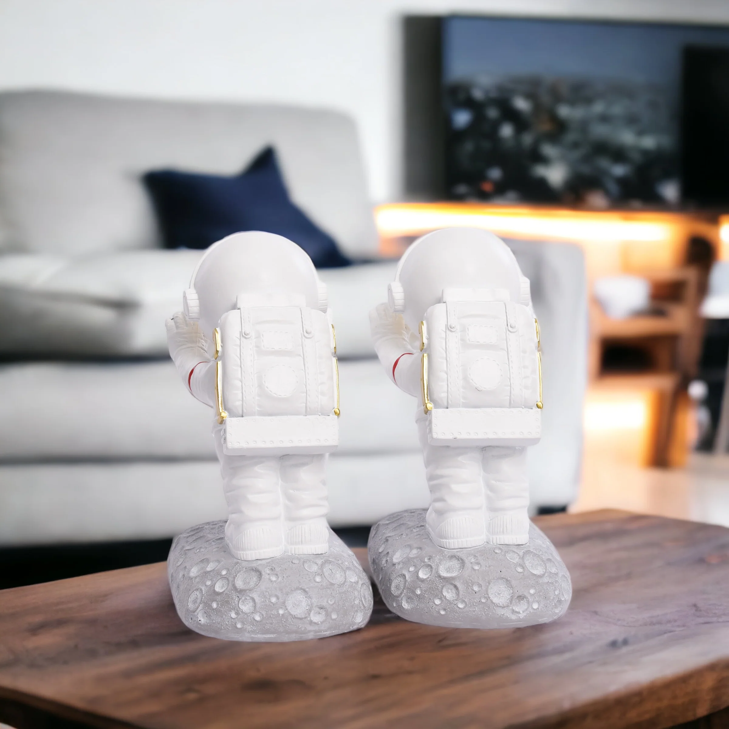Astronaut Bookends Resin Statue 2 Pcs - Image 11