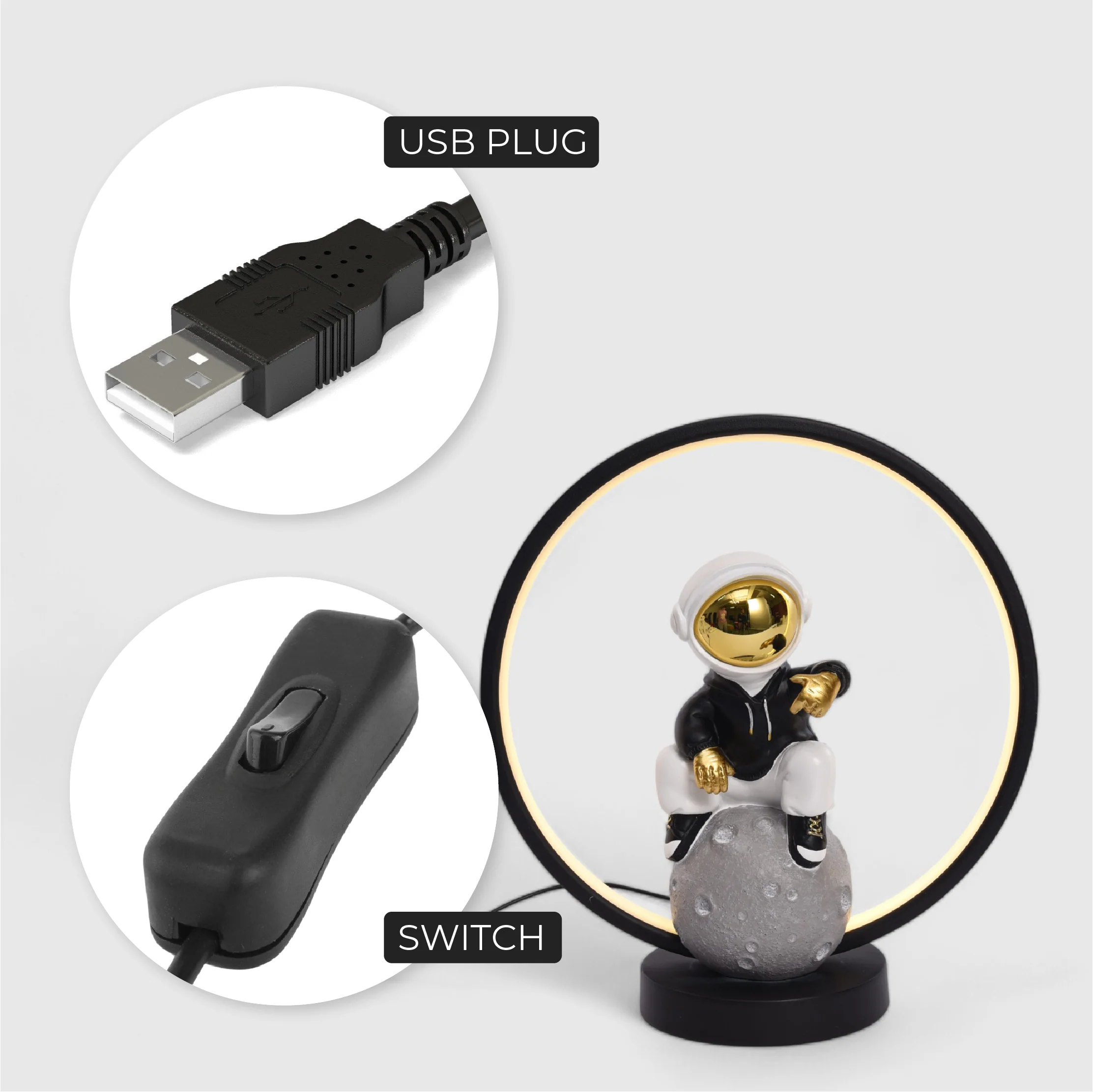 Astronaut LED Ring Lamp - Image 9
