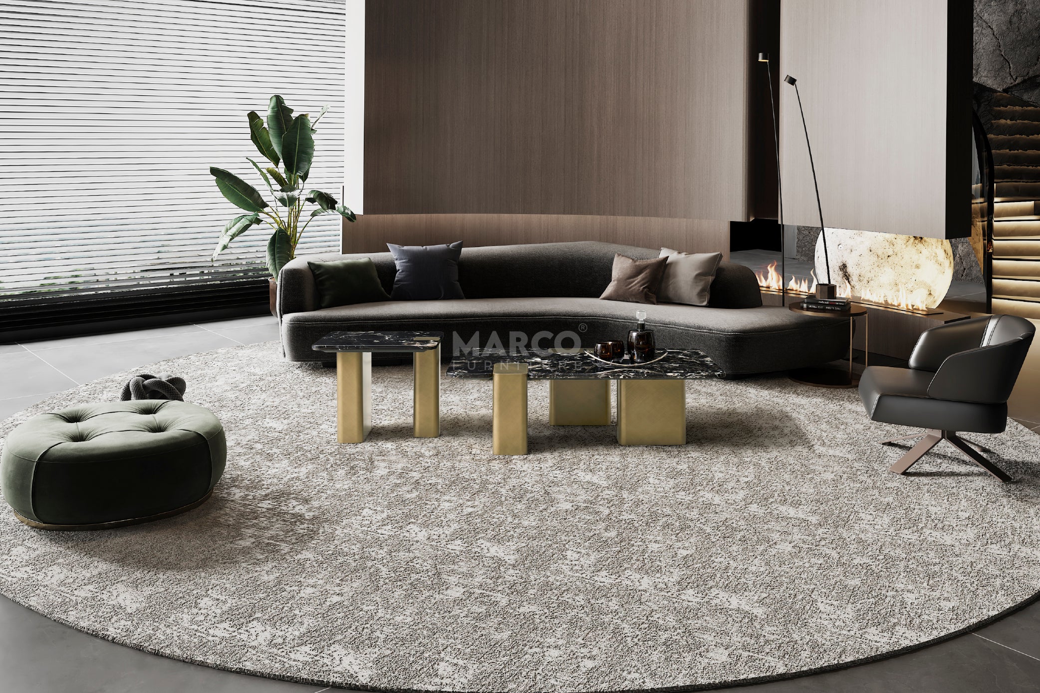 Aurora Black Rose End Table - Image 4