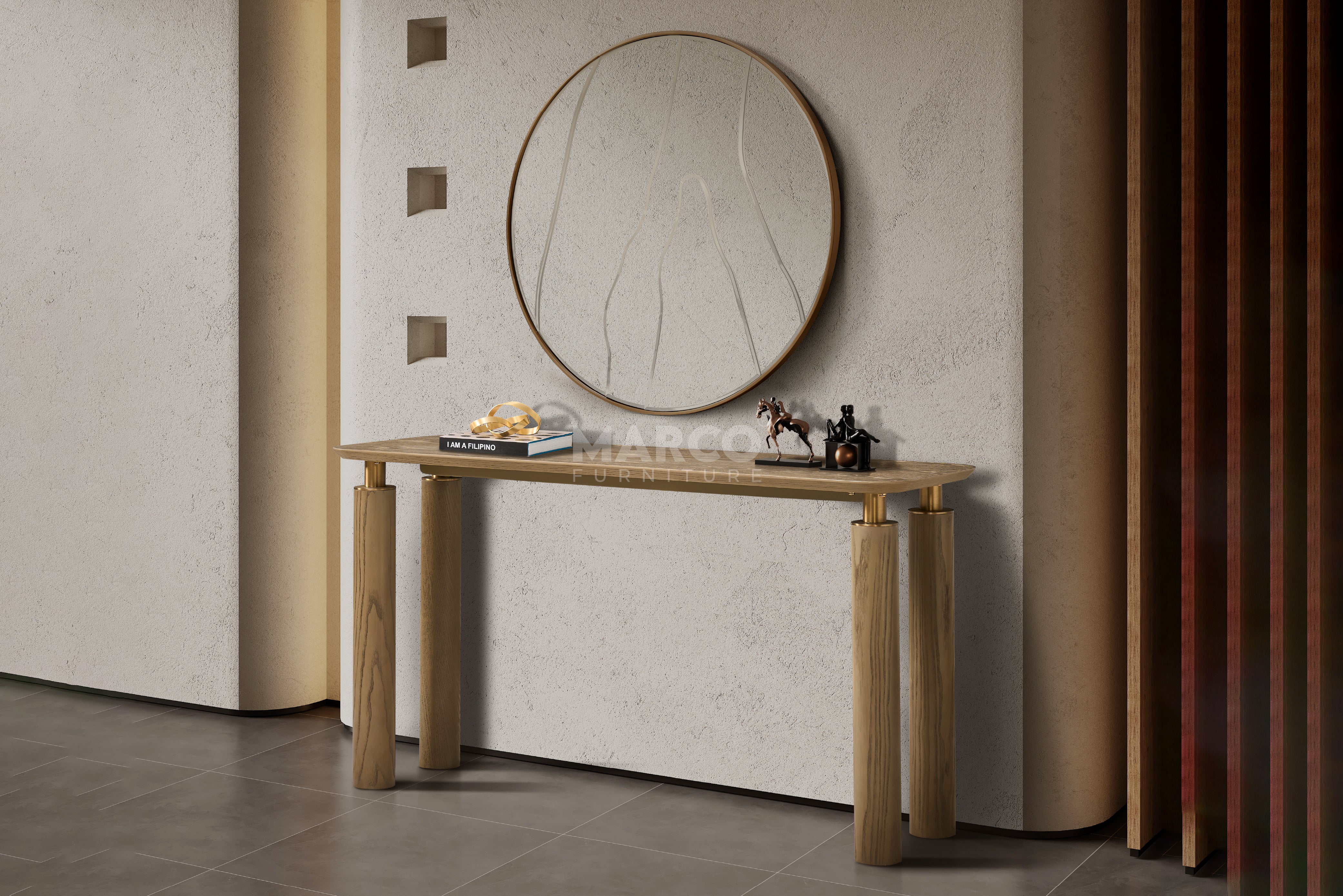 Bella Tavola Ash Veneer Narrow Console Table - Image 3
