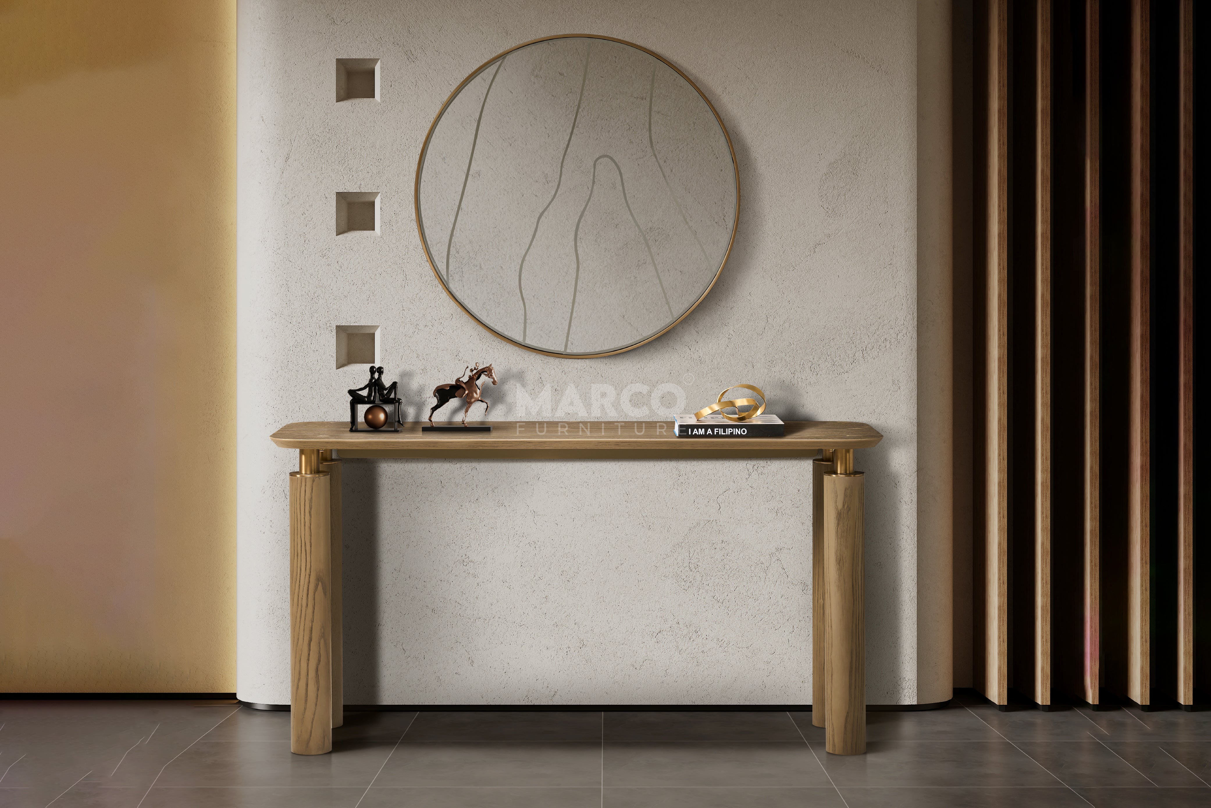 Bella Tavola Ash Veneer Narrow Console Table - Image 4