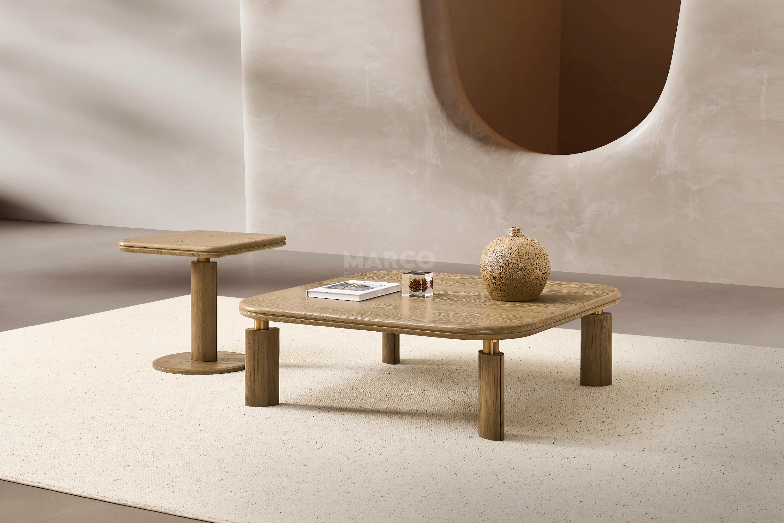 Bella Tavola Ash Veneer Coffee Table - Image 3