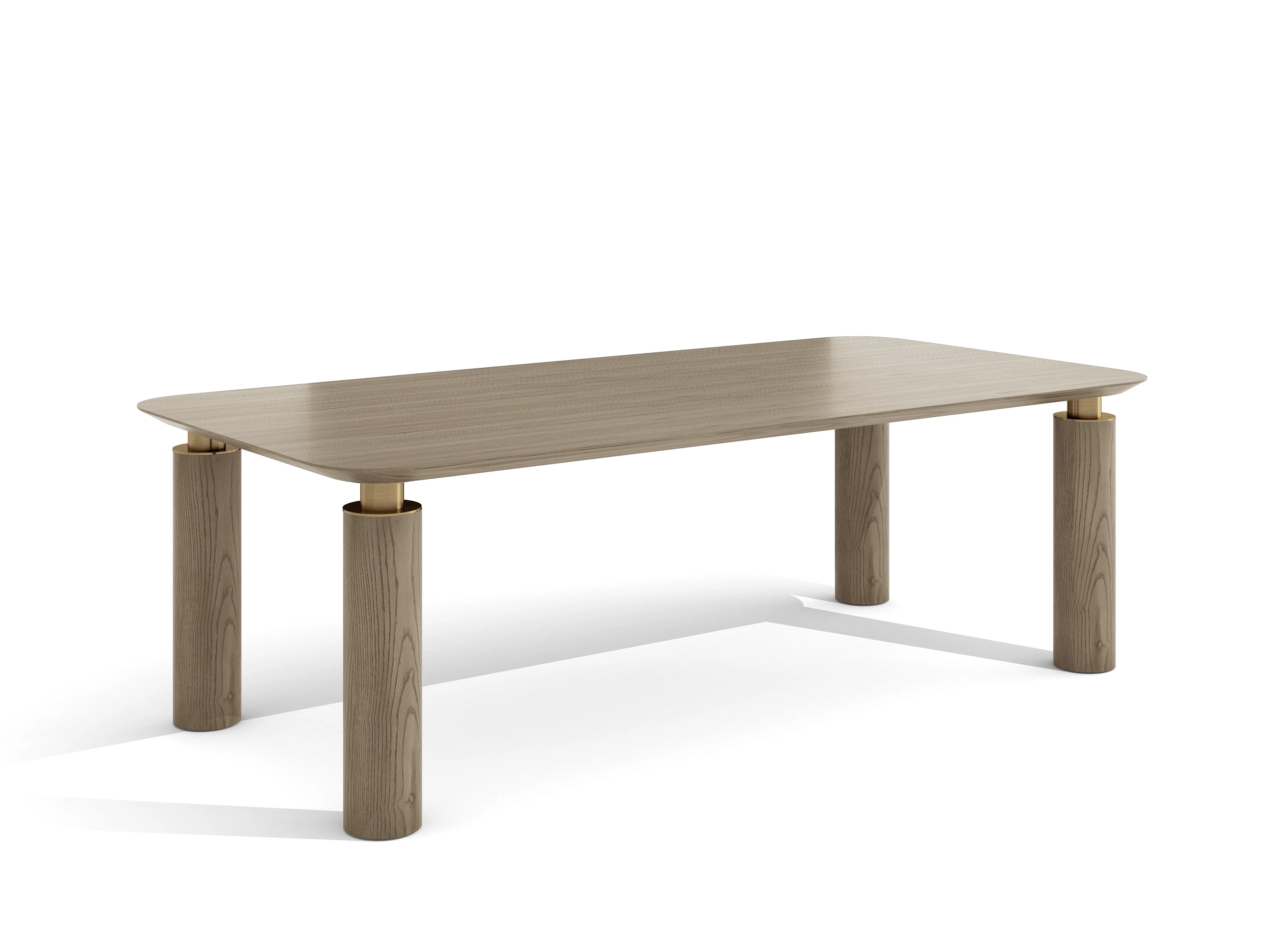 Bella Tavola Light Brown Ash Veneer Dining Table - 6 Seater - Image 7