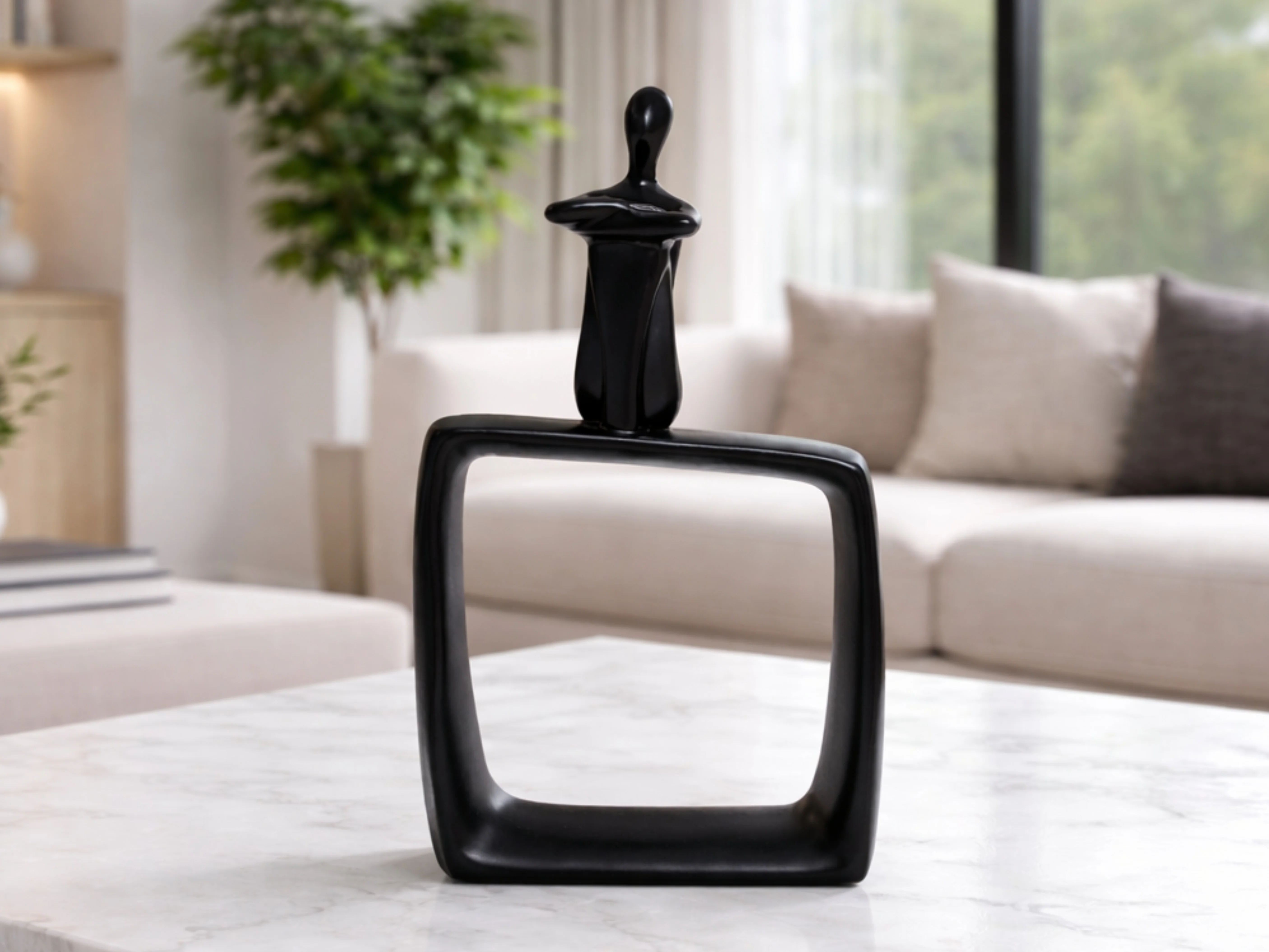 Black Ceramic Abstract Art