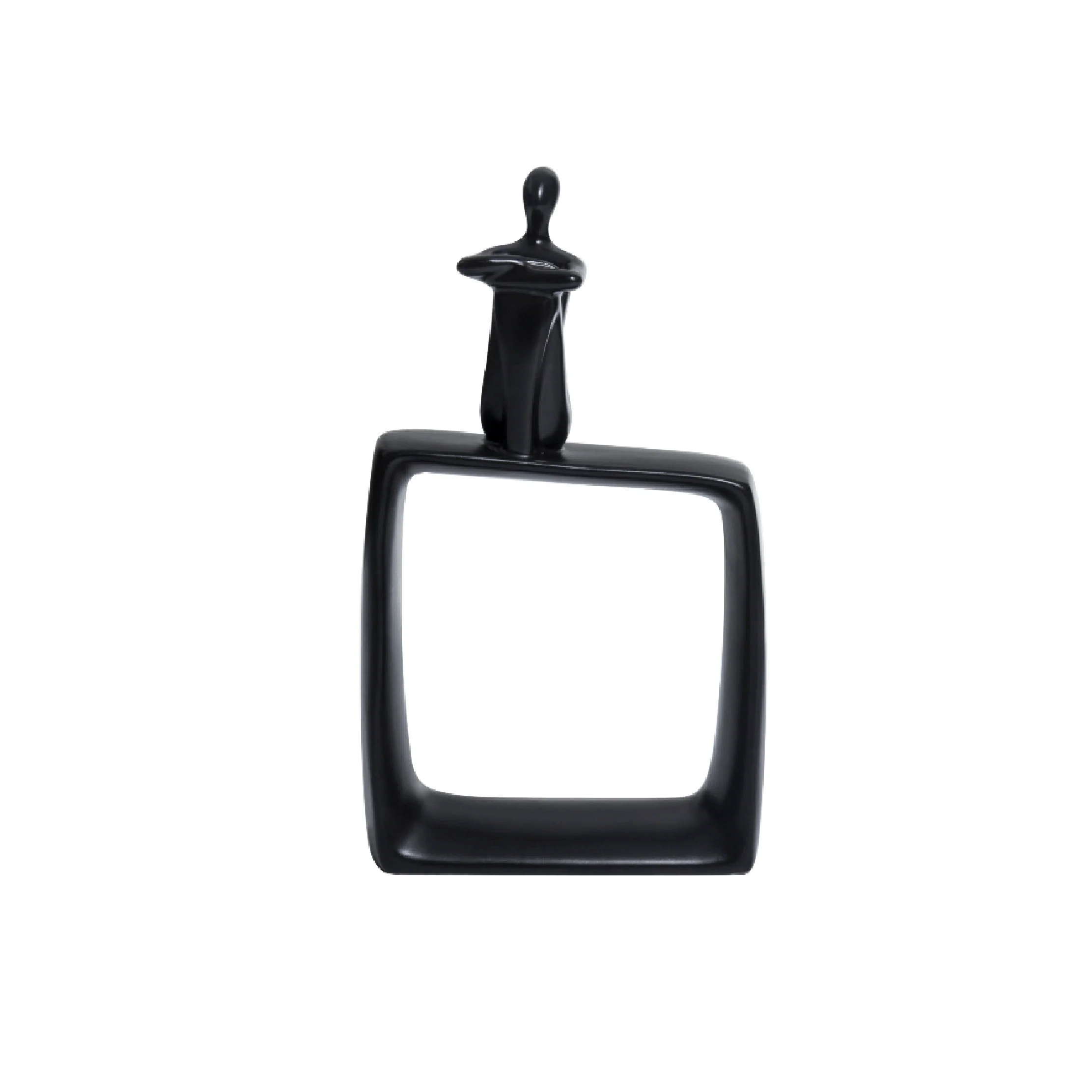 Black Ceramic Abstract Art - Image 3