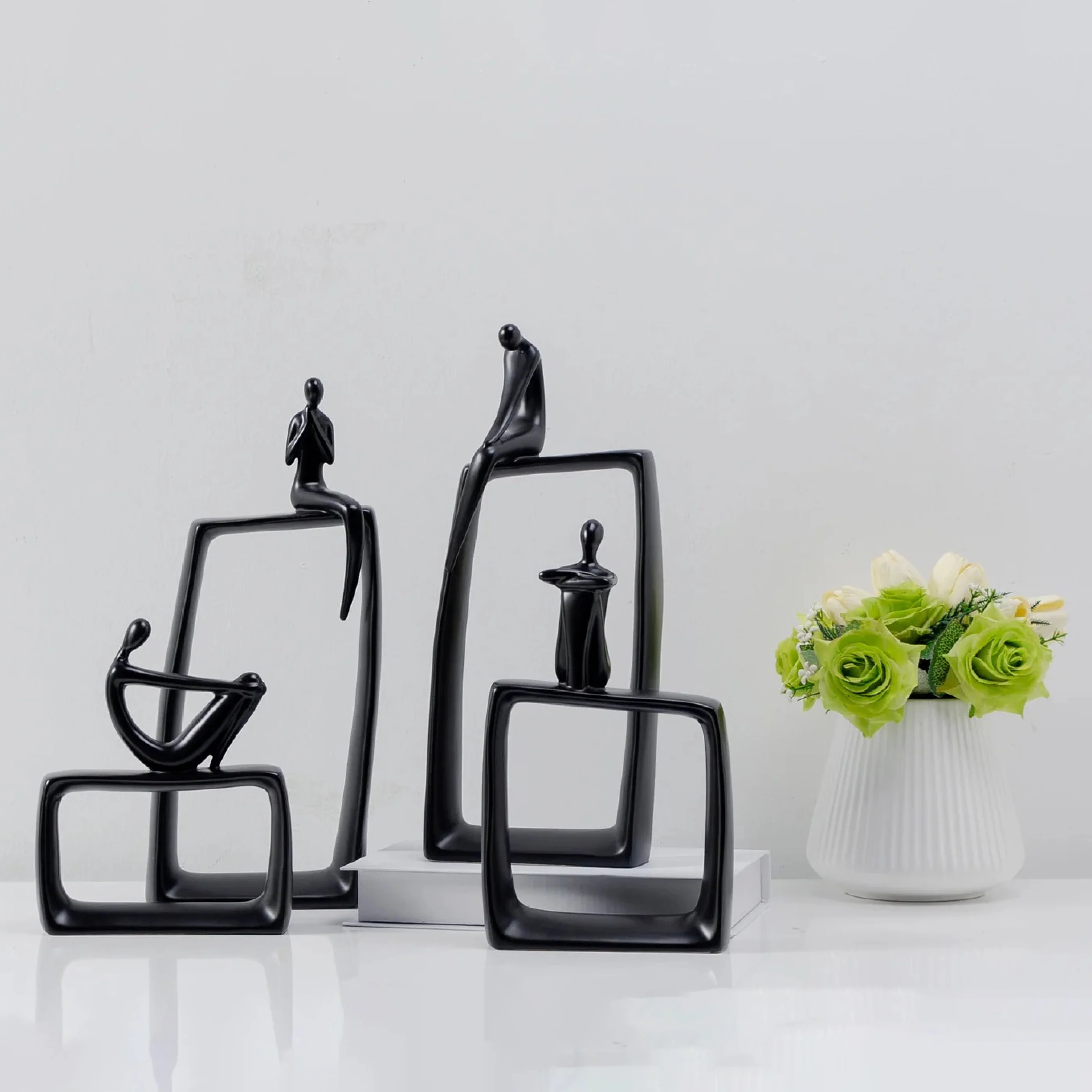 Black Ceramic Abstract Art - Image 2