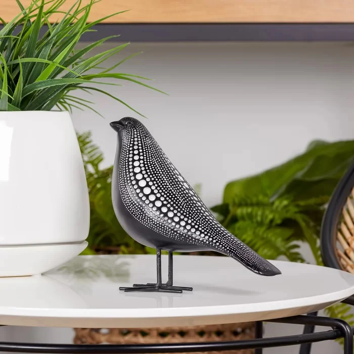 Poly Pigeon Bird Figurine (Black) - Image 2
