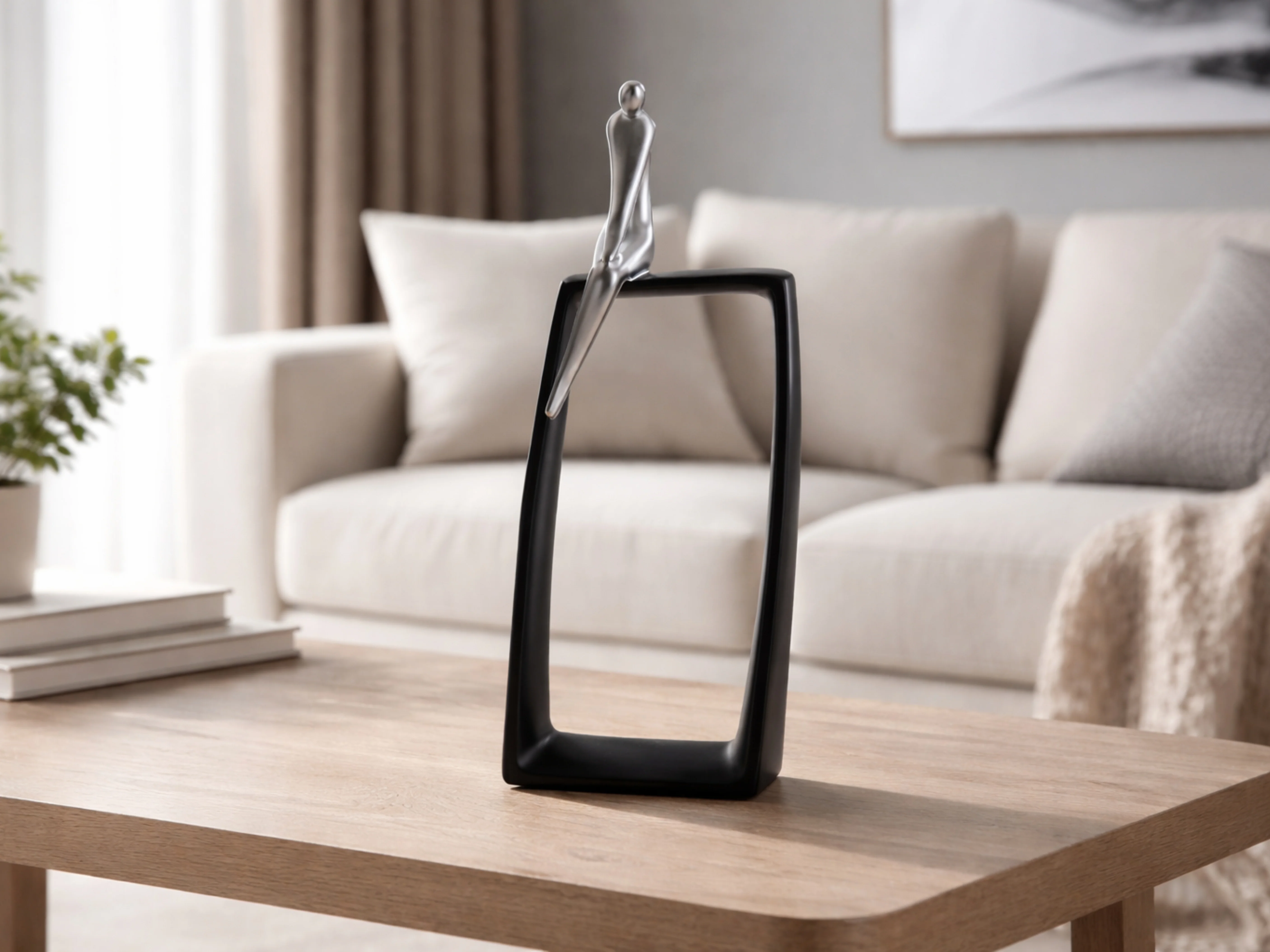 Black & Silver Abstract Art