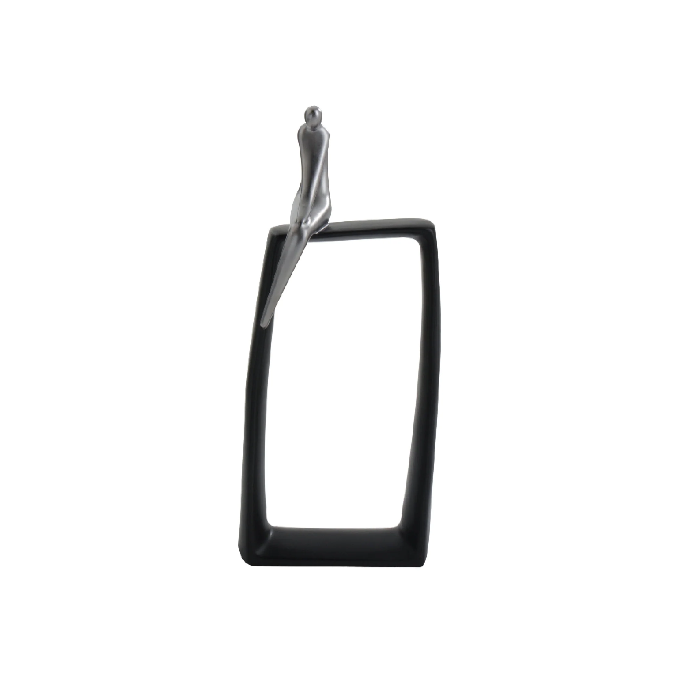 Black & Silver Abstract Art - Image 2