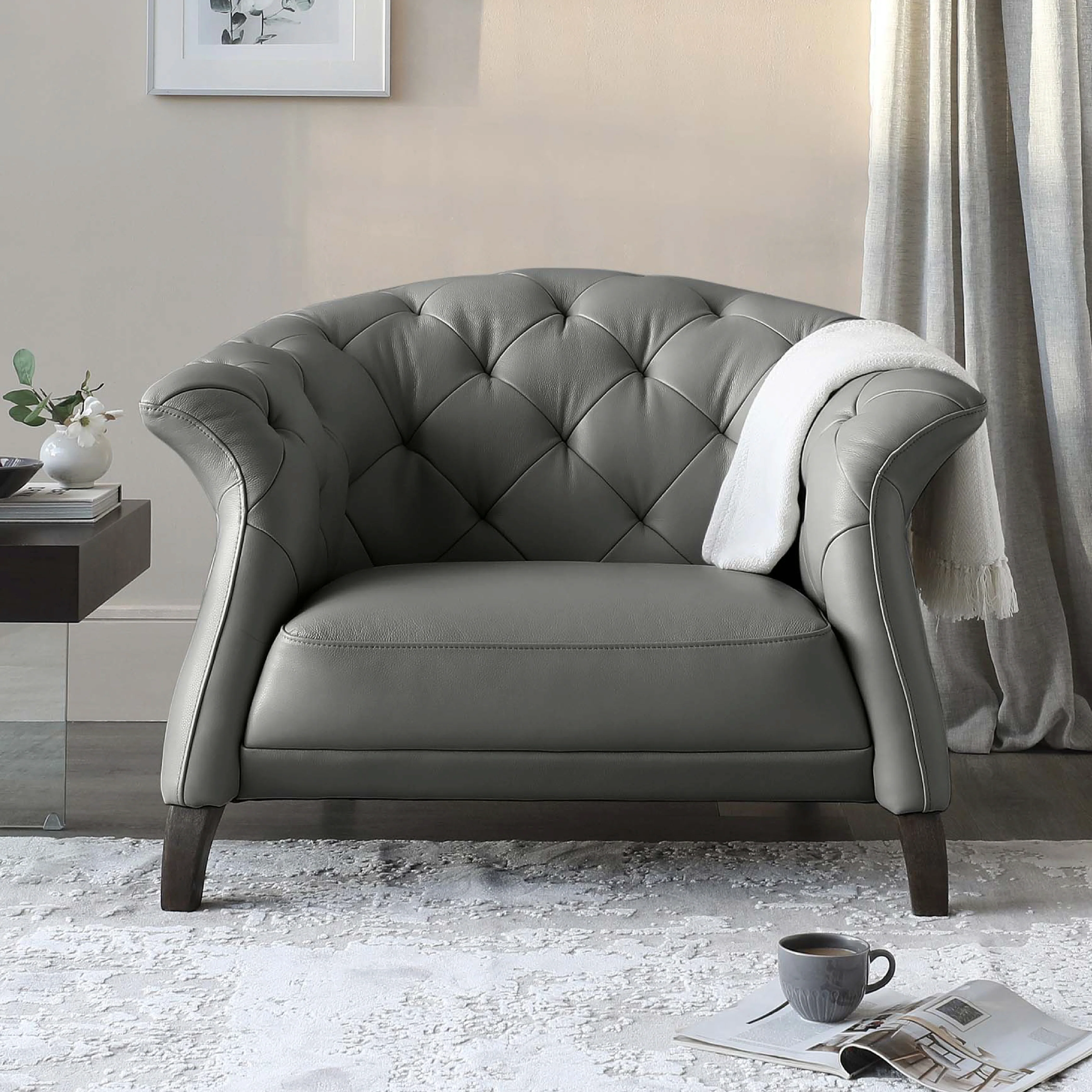 Brixton Chesterfield Leather Sofa – Tufted Design - Image 16