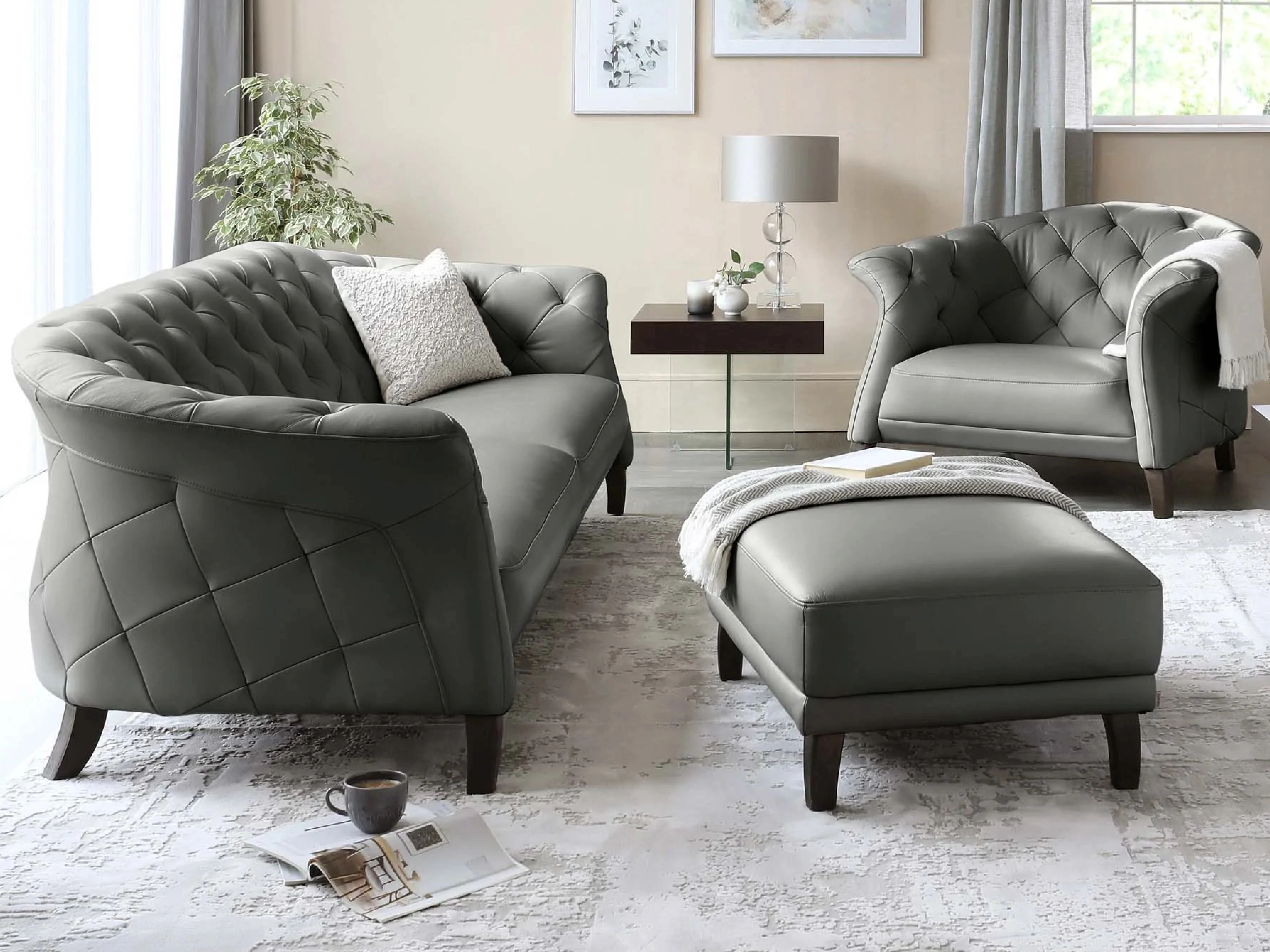 Brixton Chesterfield Leather Sofa – Tufted Design - Image 5
