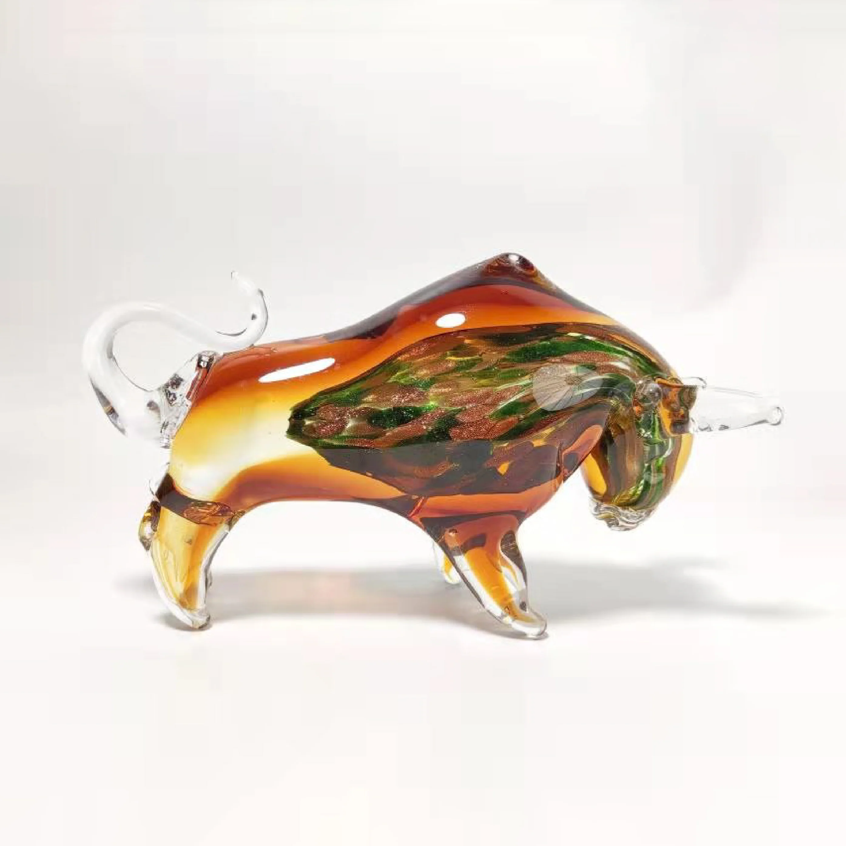 Bull Murano Style Glass Sculpture - Image 2