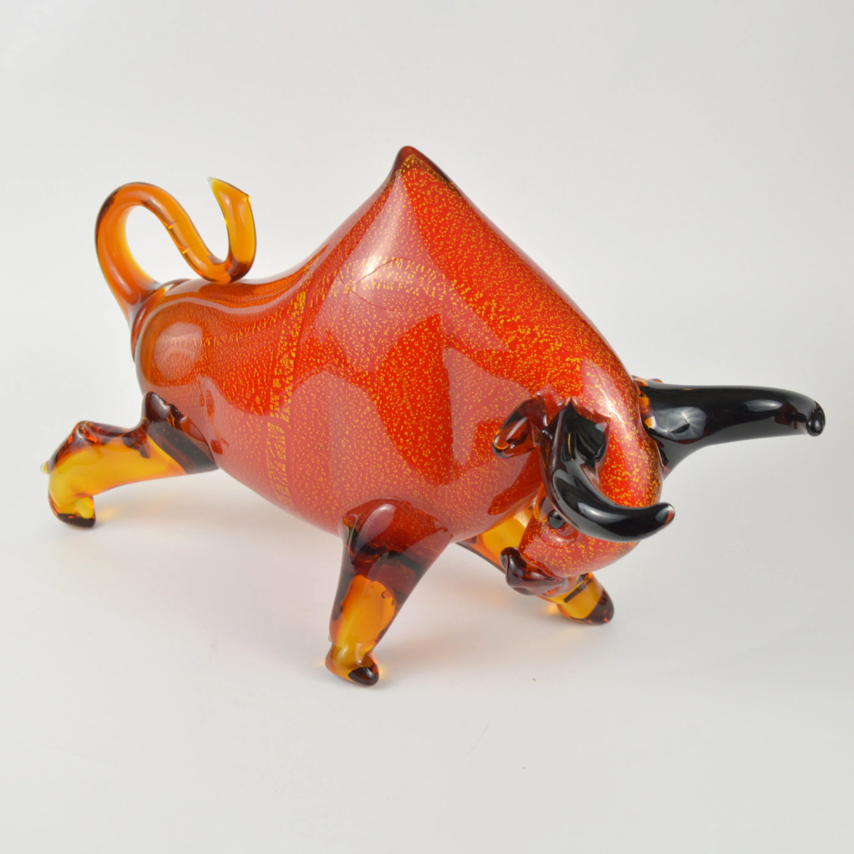 Bull Murano Style Glass in Red - Image 10