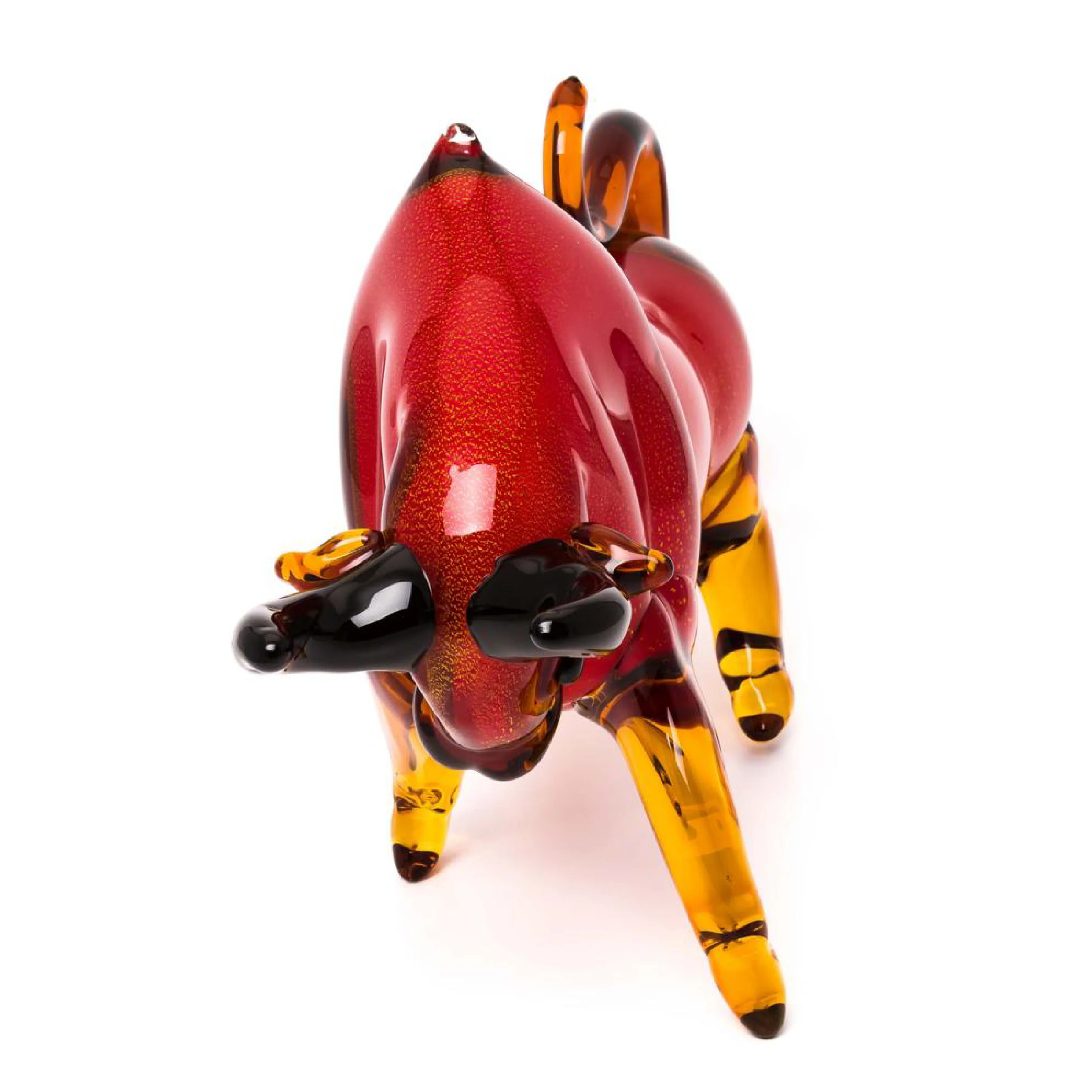 Bull Murano Style Glass in Red - Image 6