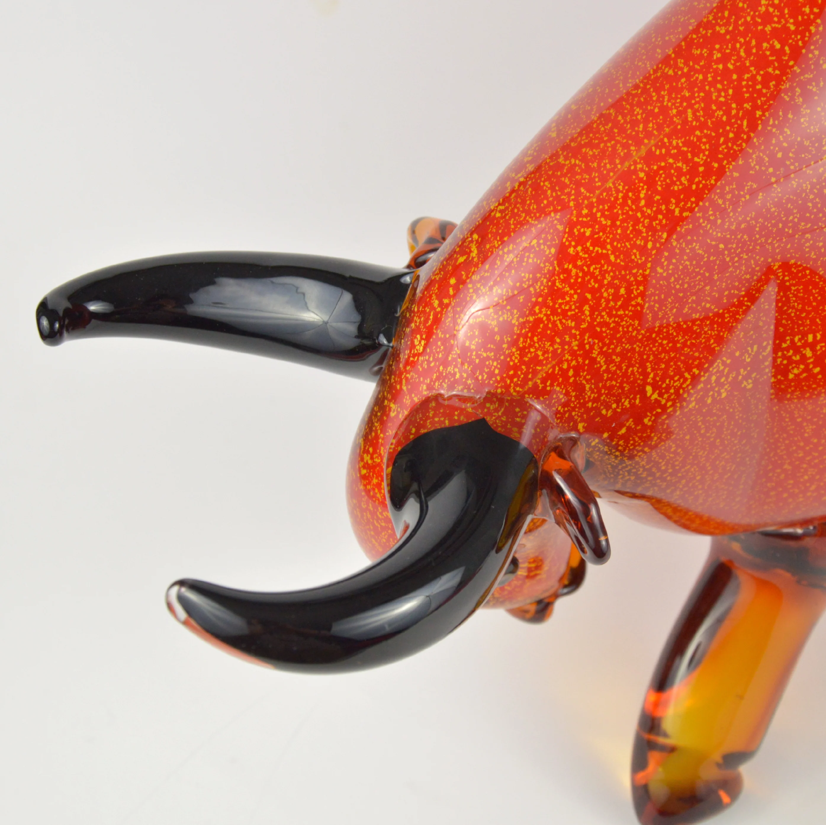 Bull Murano Style Glass in Red - Image 7