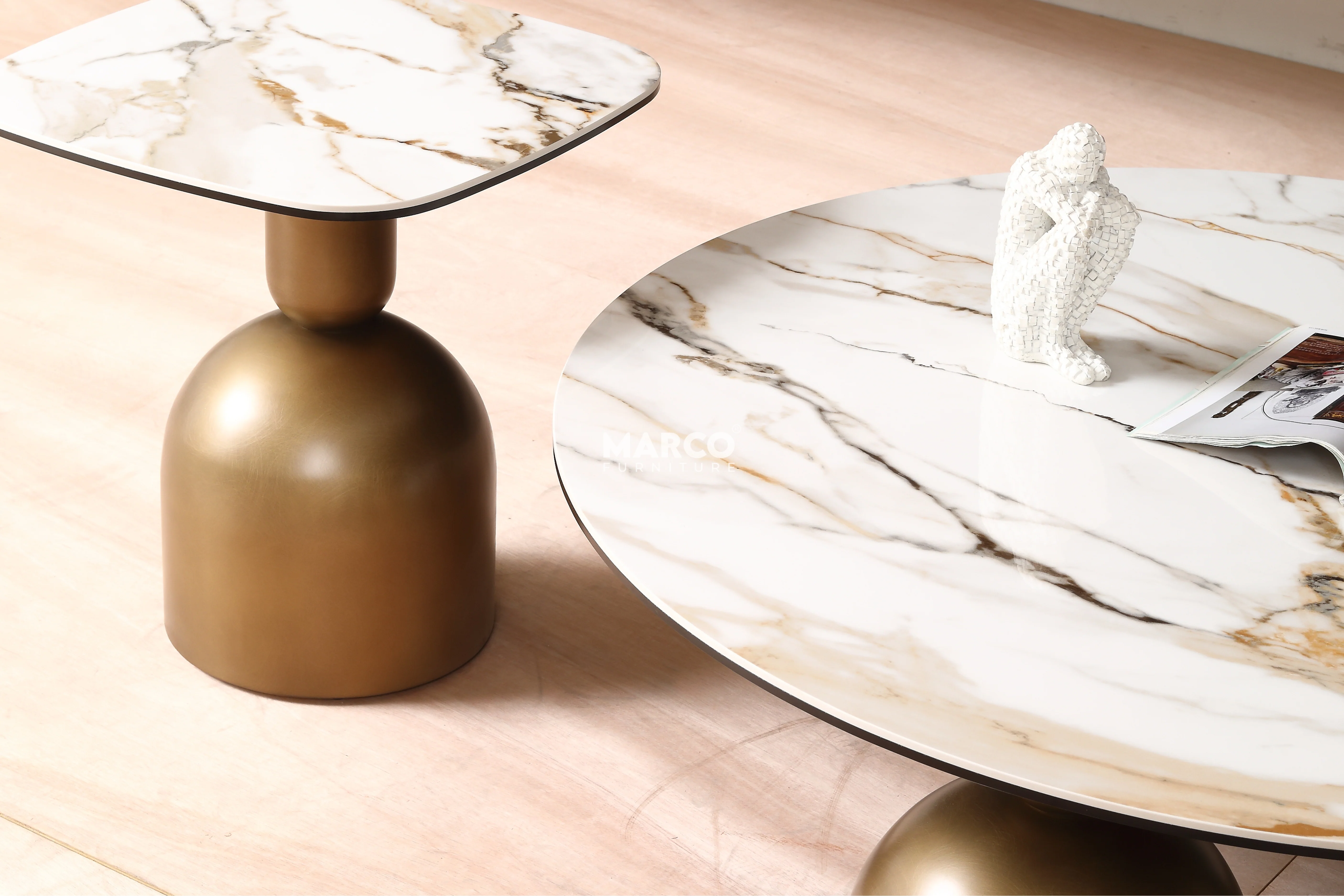 Casa Bella Sintered Stone Nesting Coffee Table - Image 3