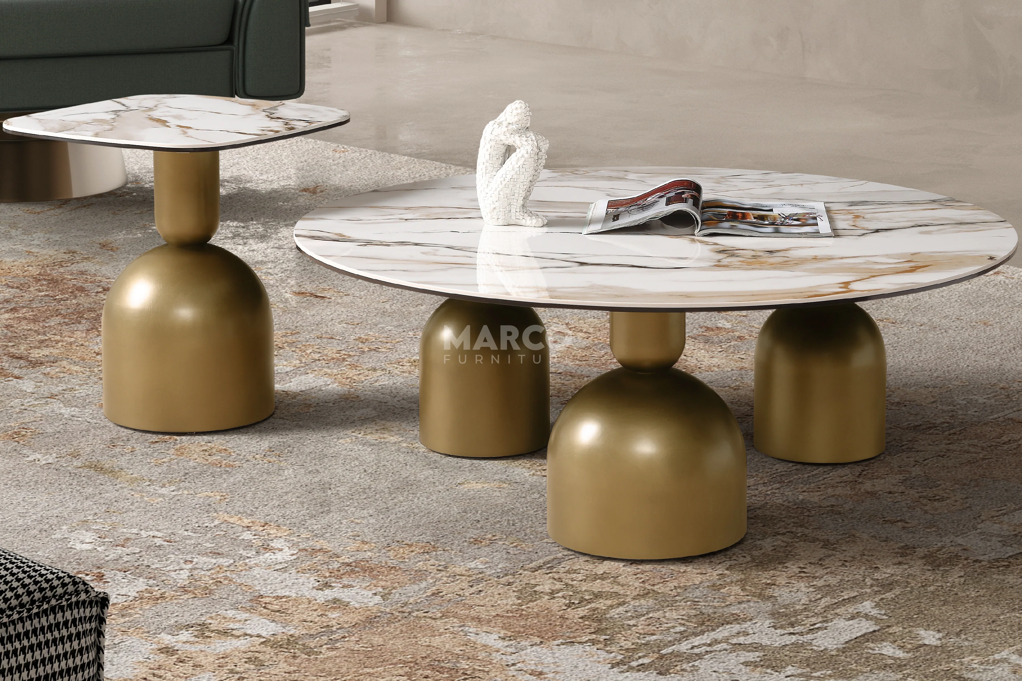 Casa Bella Sintered Stone Nesting Coffee Table - Image 8