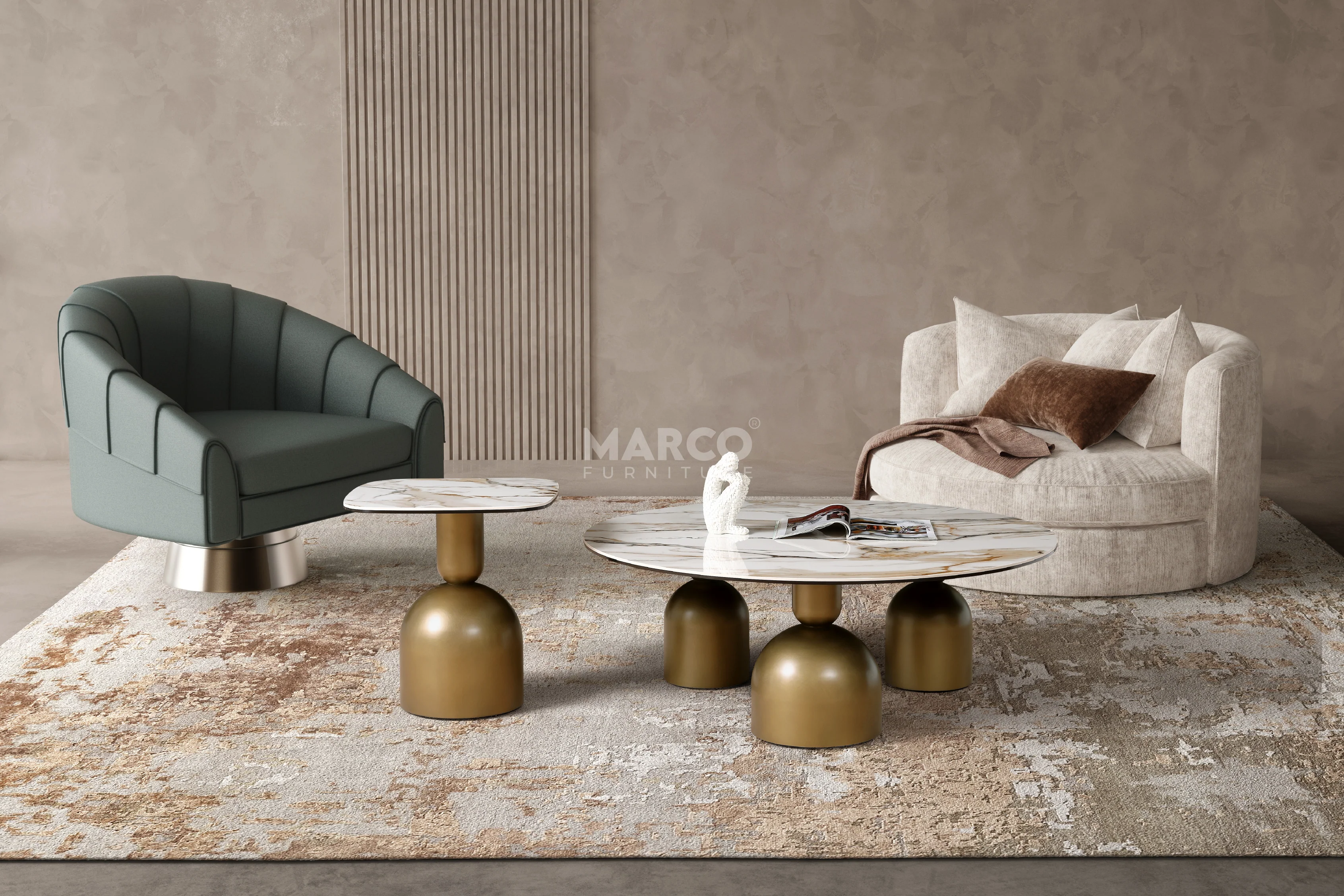 Casa Bella Sintered Stone Nesting Coffee Table - Image 9