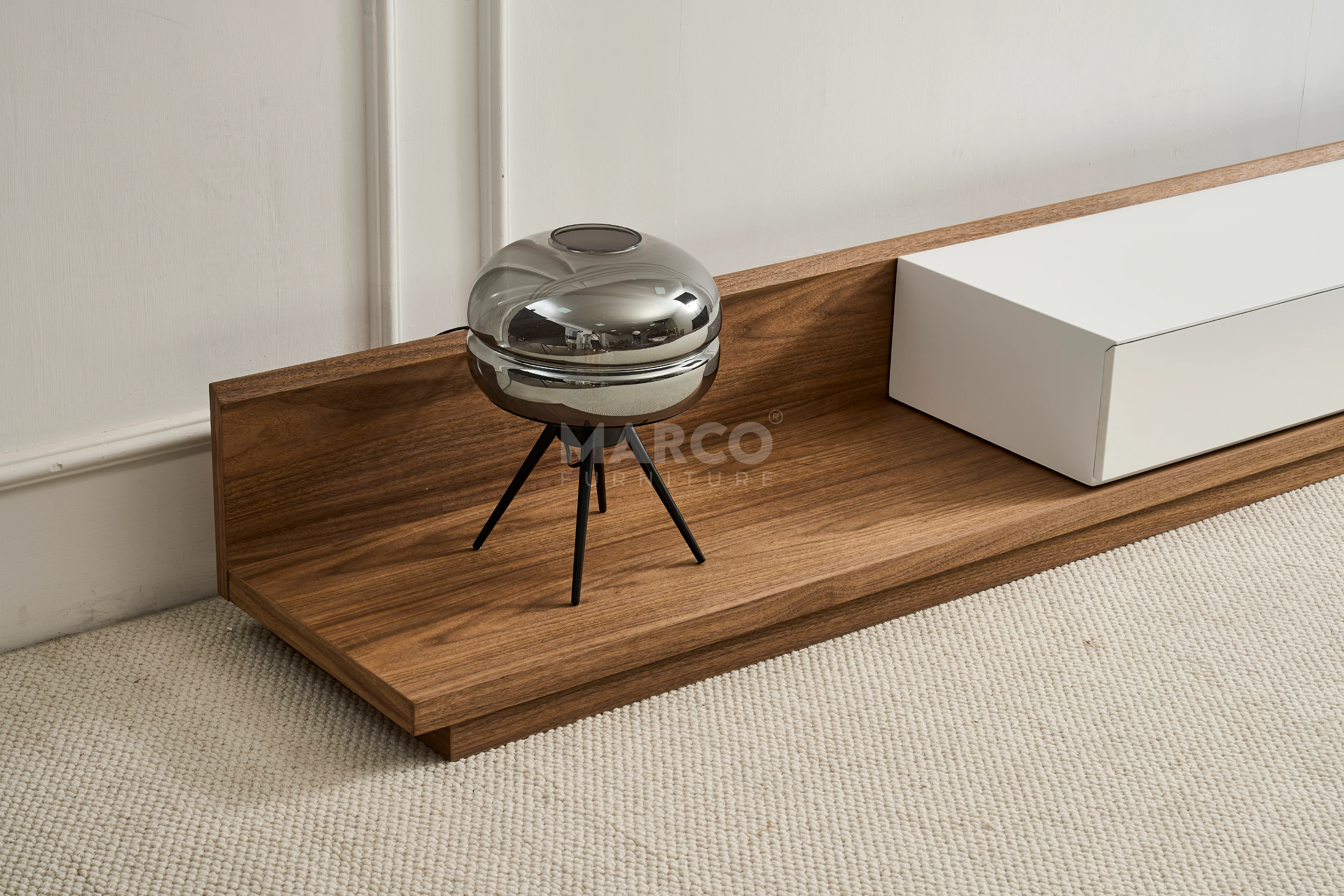 Casper Extendable TV Unit (White & Walnut) - Image 7