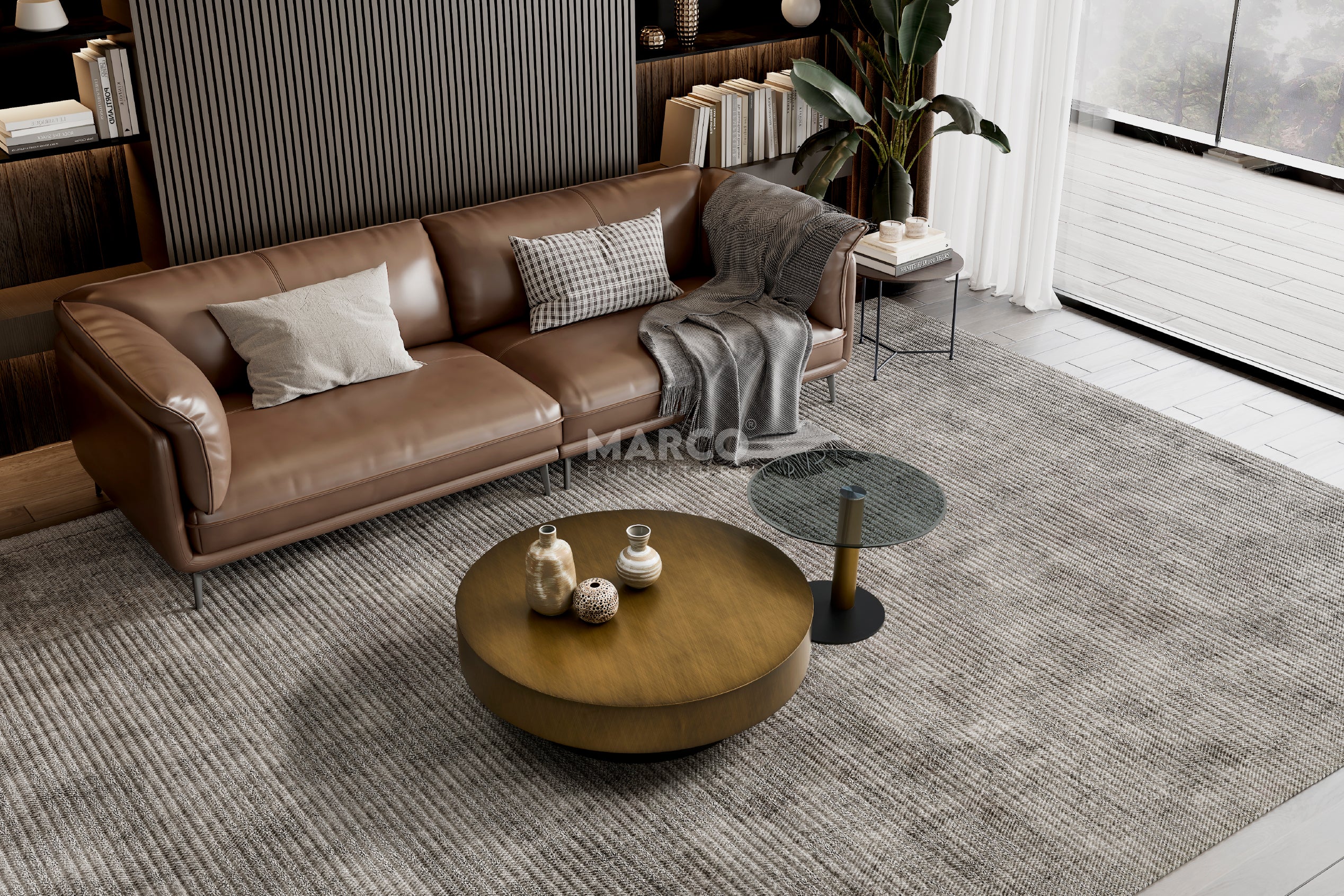 Cassidy Nesting Coffee Table Set with Tempered Glass Top Side Table - Image 3