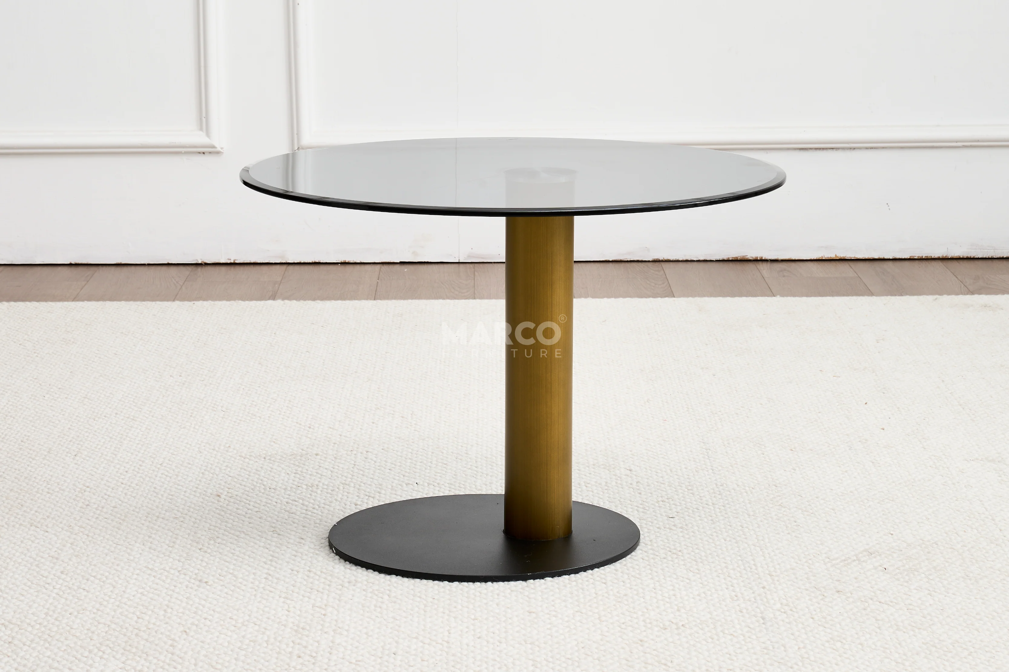 Cassidy Nesting Coffee Table Set with Tempered Glass Top Side Table - Image 8