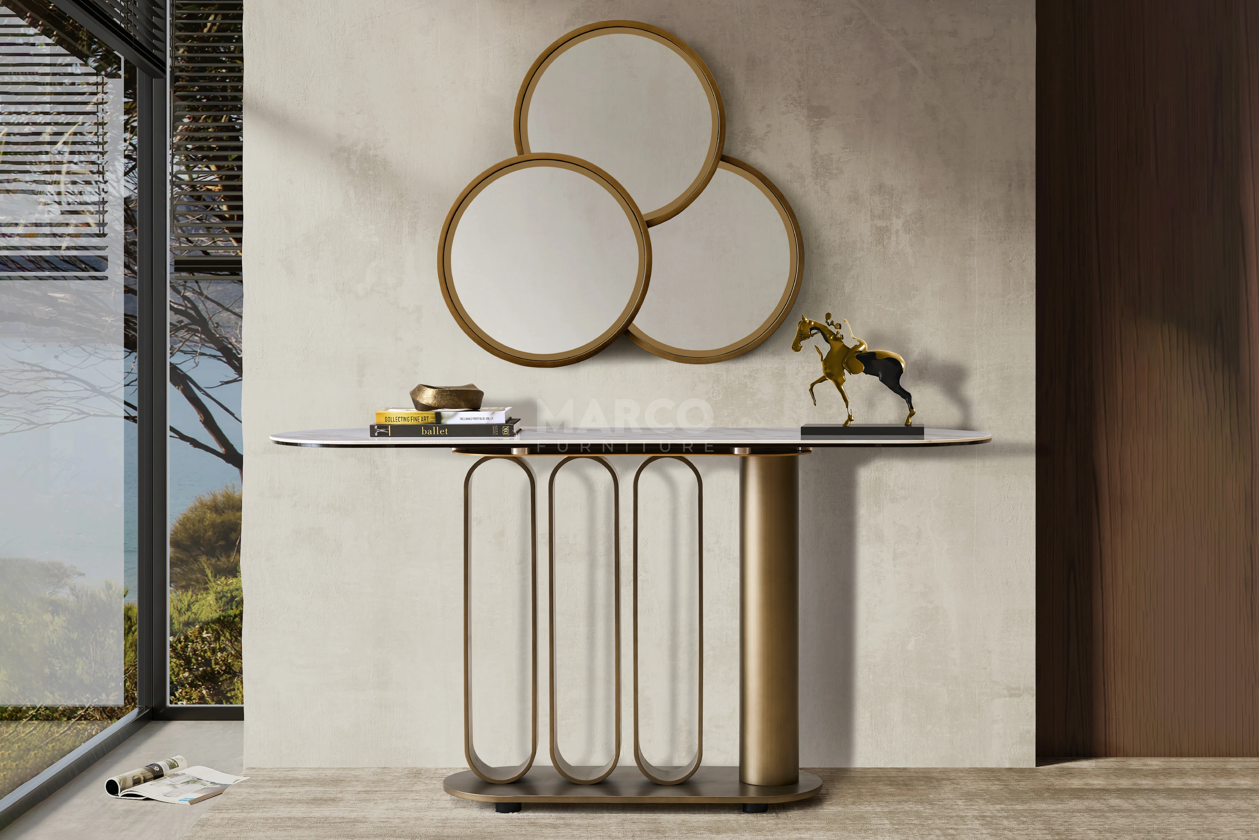 Catalina Sintered Stone Hallway Table - Image 3