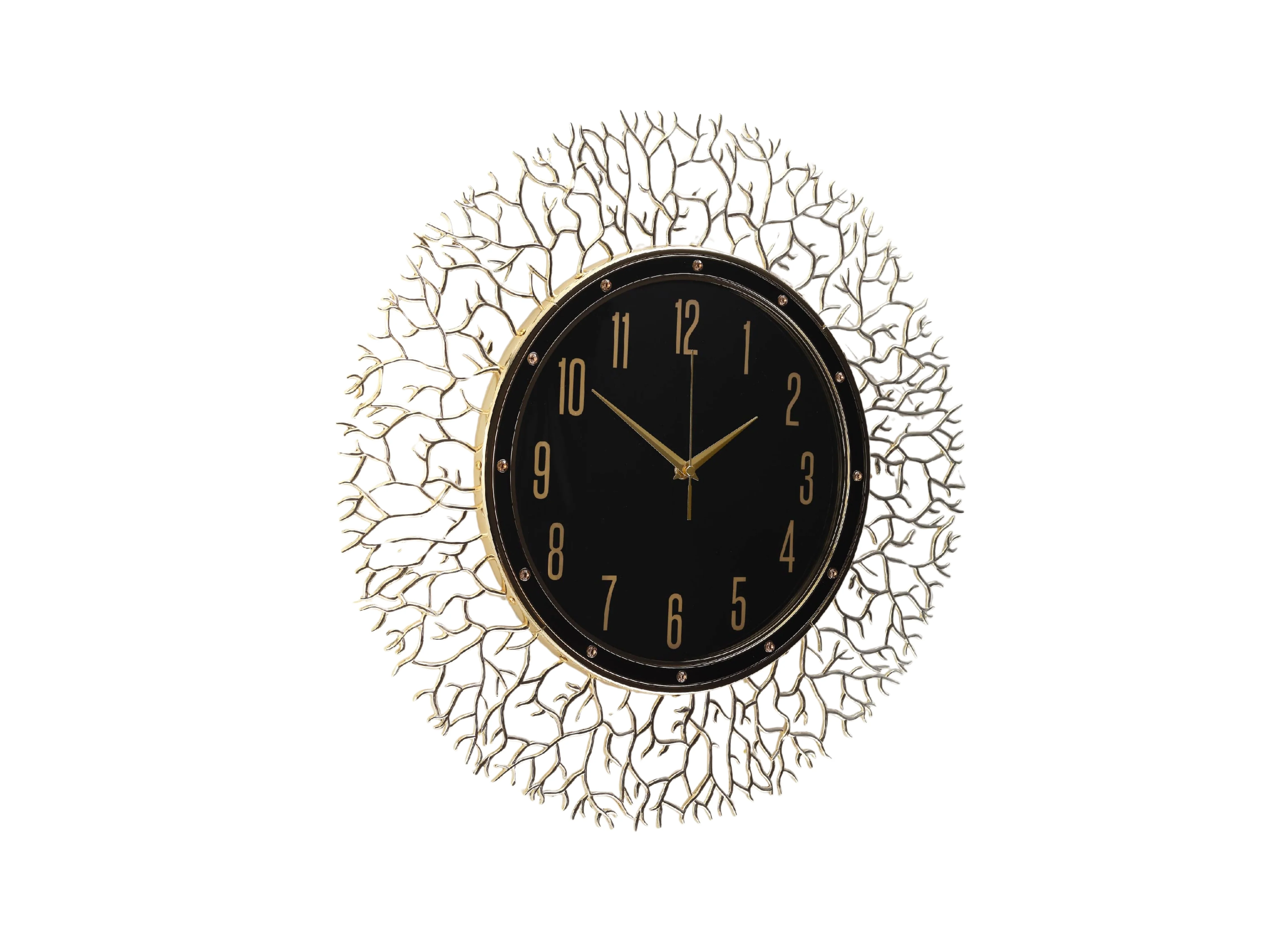 Celeste Gold Sunburst Wall Clock – Black Dial (50cm) - Image 2
