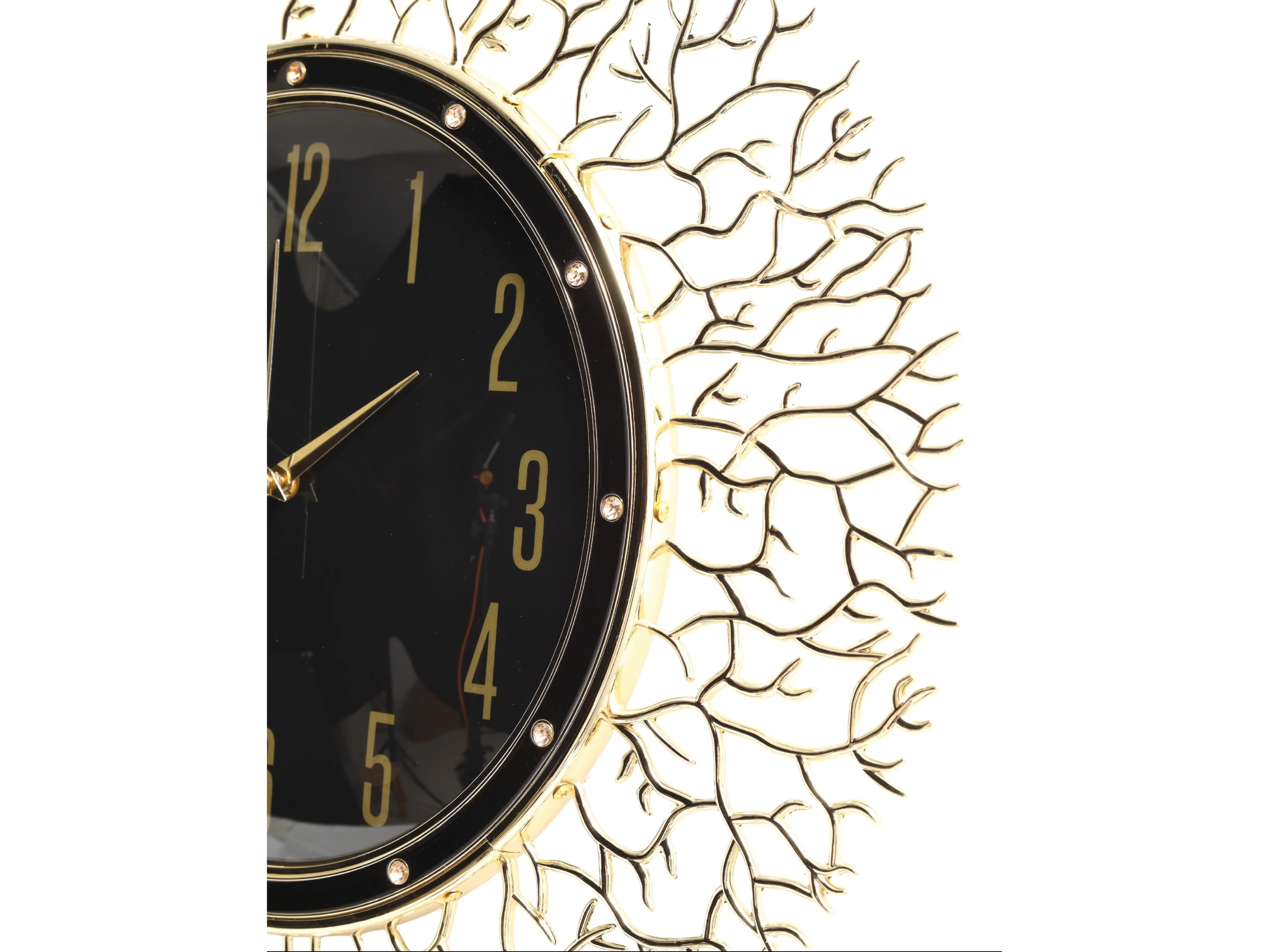 Celeste Gold Sunburst Wall Clock – Black Dial (50cm) - Image 3