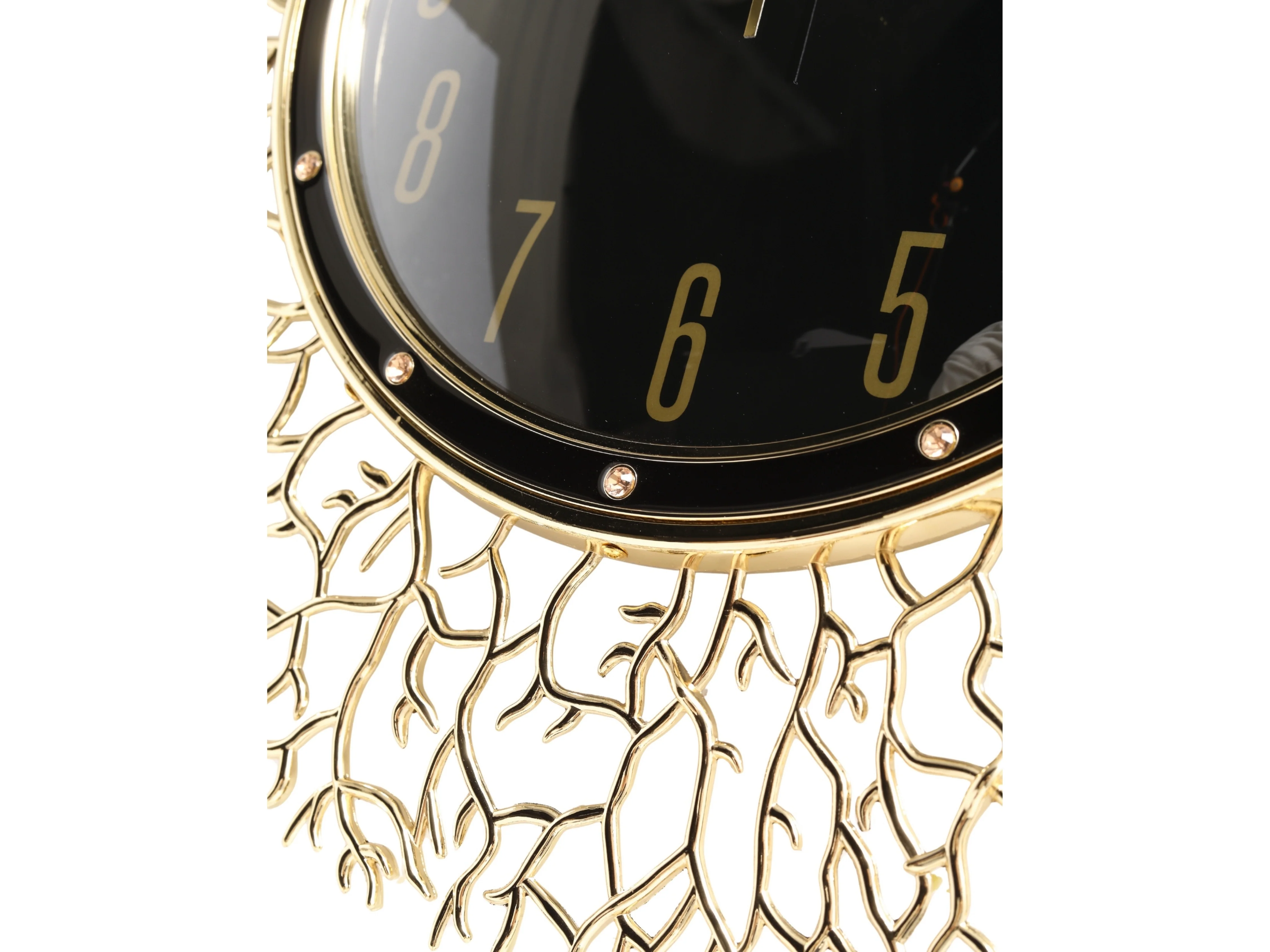 Celeste Gold Sunburst Wall Clock – Black Dial (50cm) - Image 4