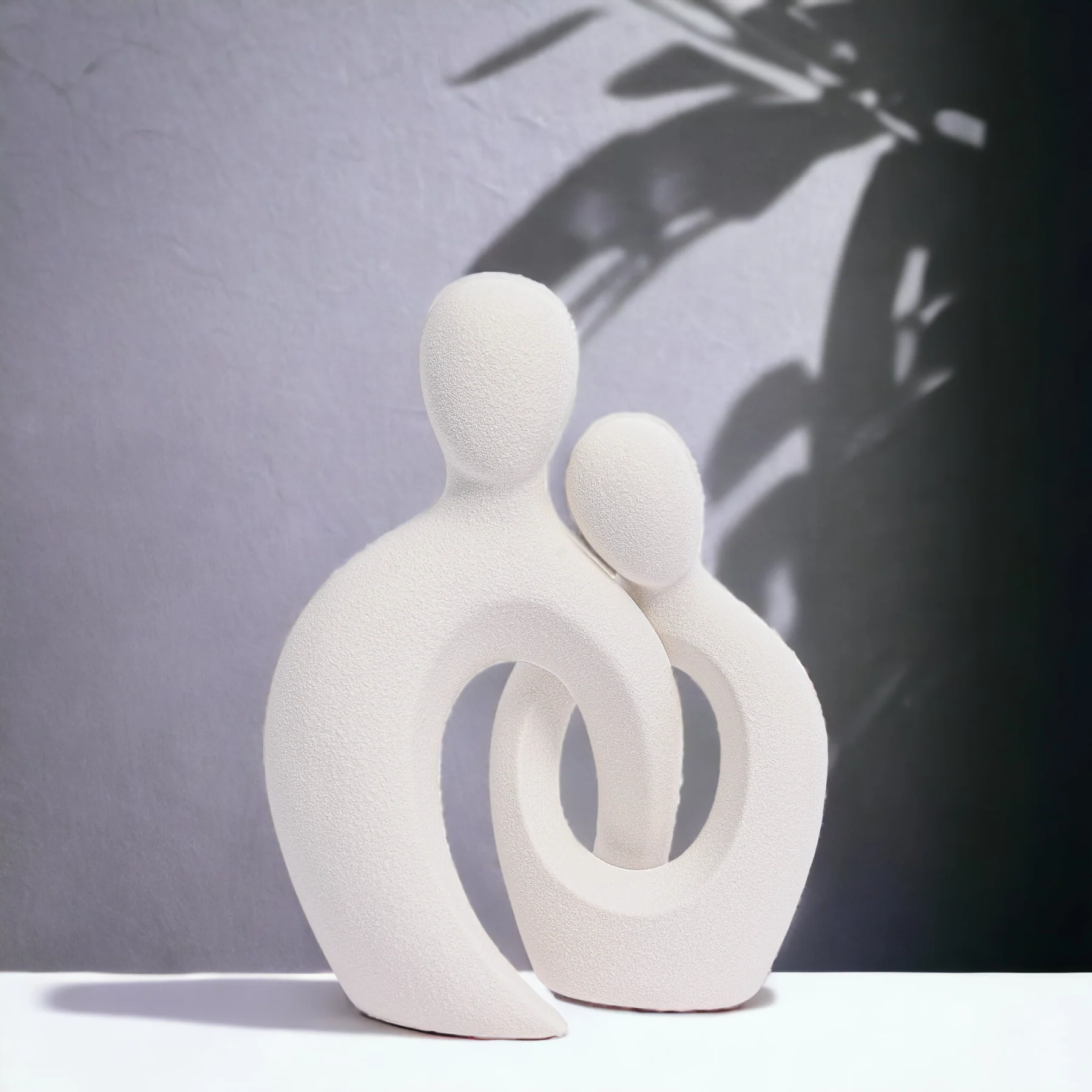 Romantic Couple Ceramic Vase in White Color (2pc) - Image 7