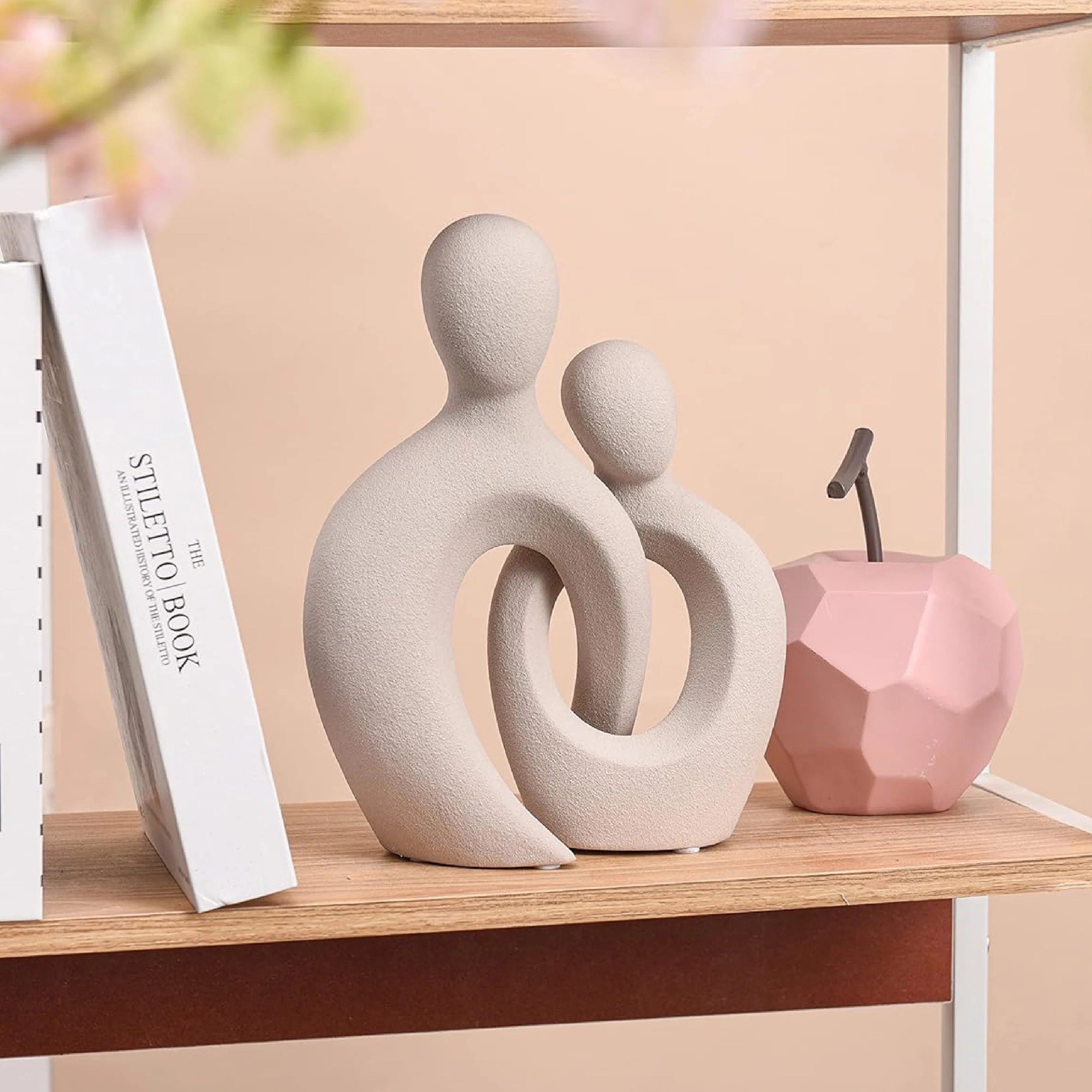 Romantic Couple Ceramic Vase in White Color (2pc) - Image 13