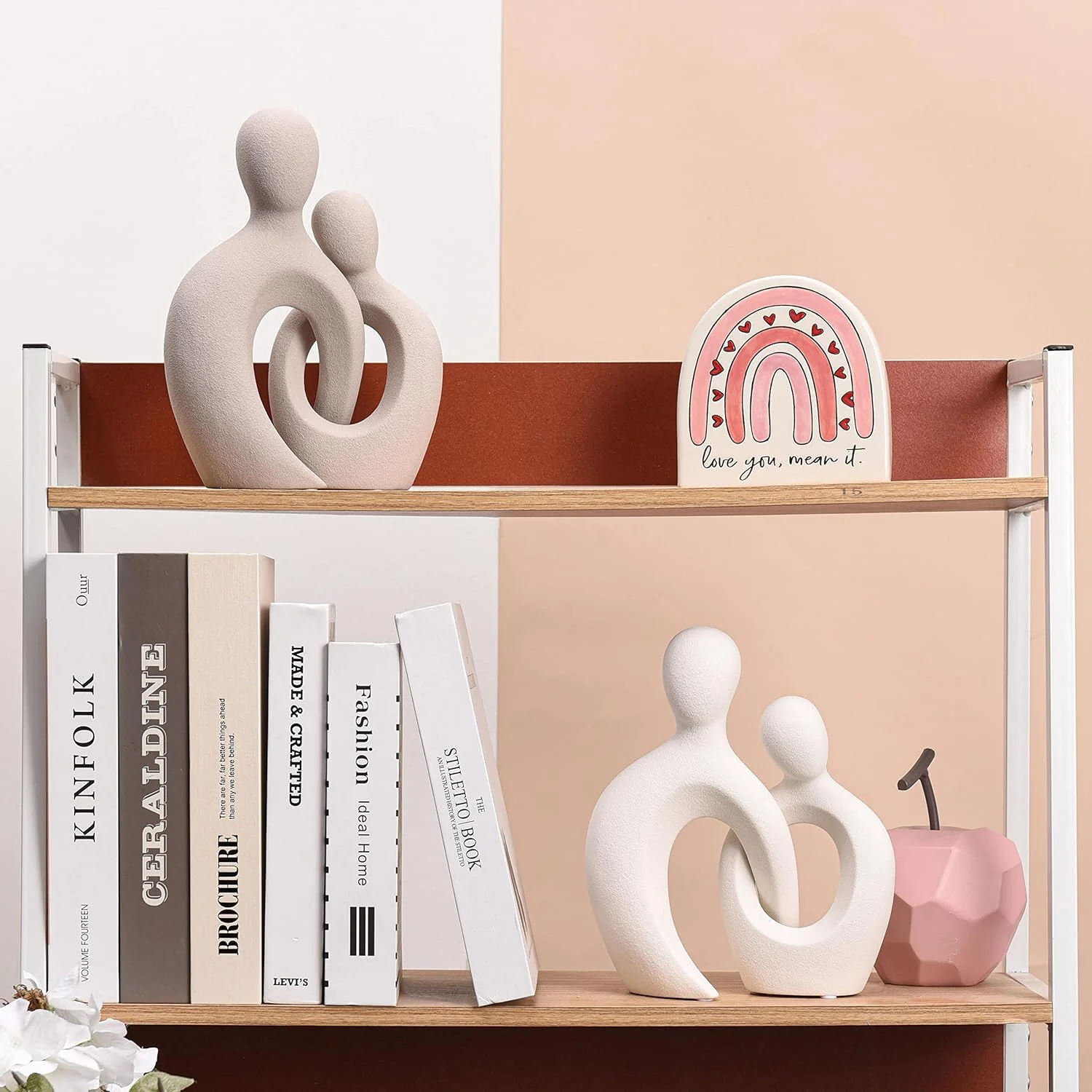 Romantic Couple Ceramic Vase in Grey Color (2pc) - Image 7